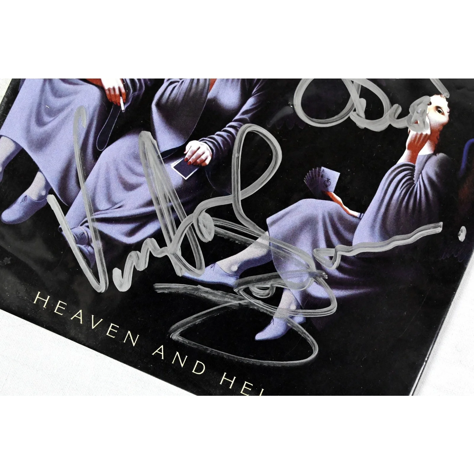 Black Sabbath Dio Lommi Butler Appice Signed Autograph Heaven And Hell CD Cover, изображение 5