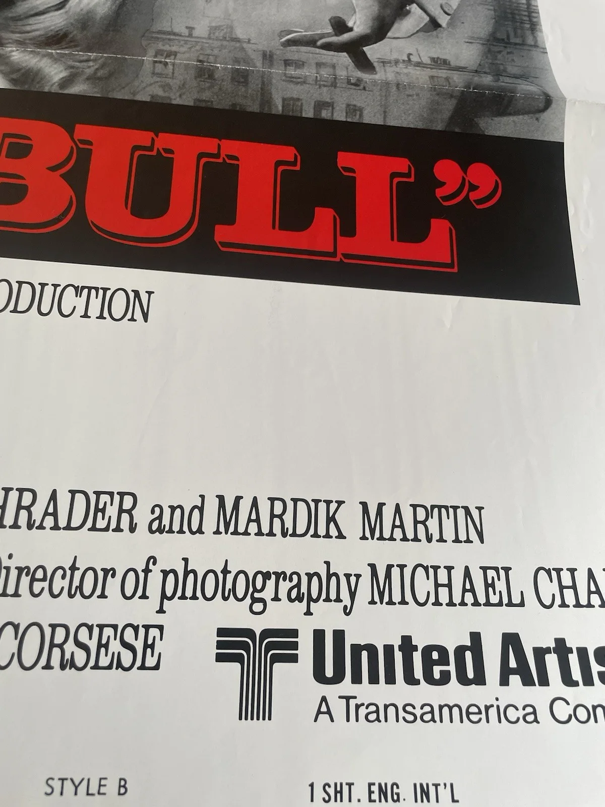 Raging Bull US One Sheet Original Cinema Movie Poster, image 5