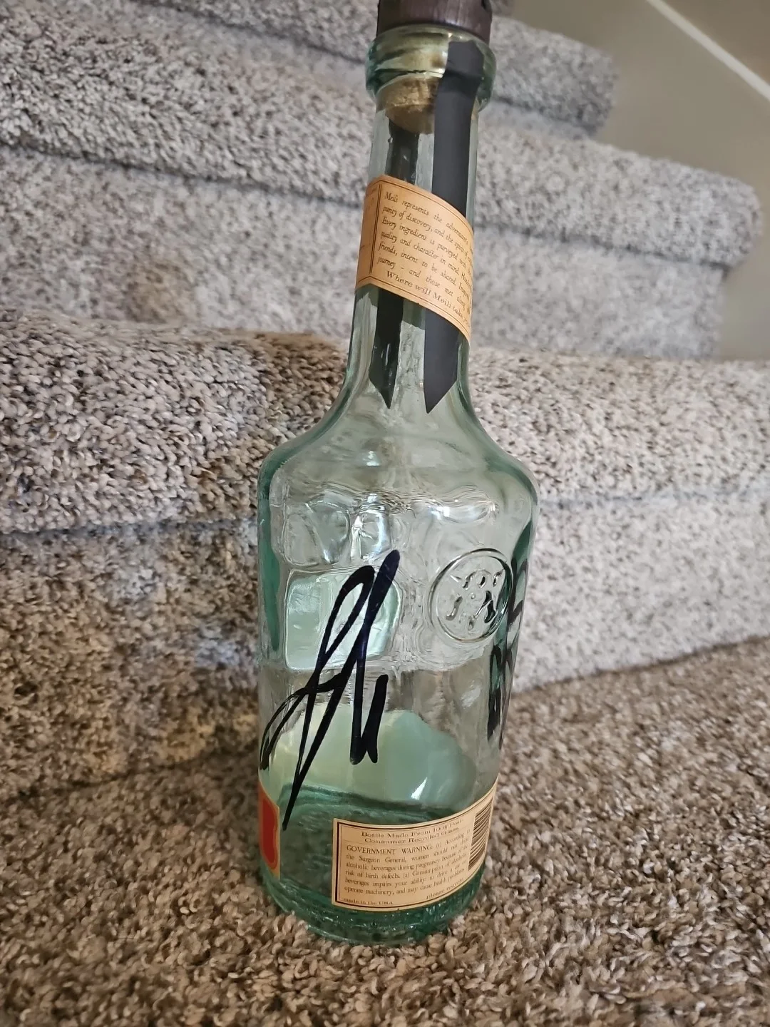 Jason Momoa — Jason Momoa-signed Empty Meili Vodka Bottle, image 2