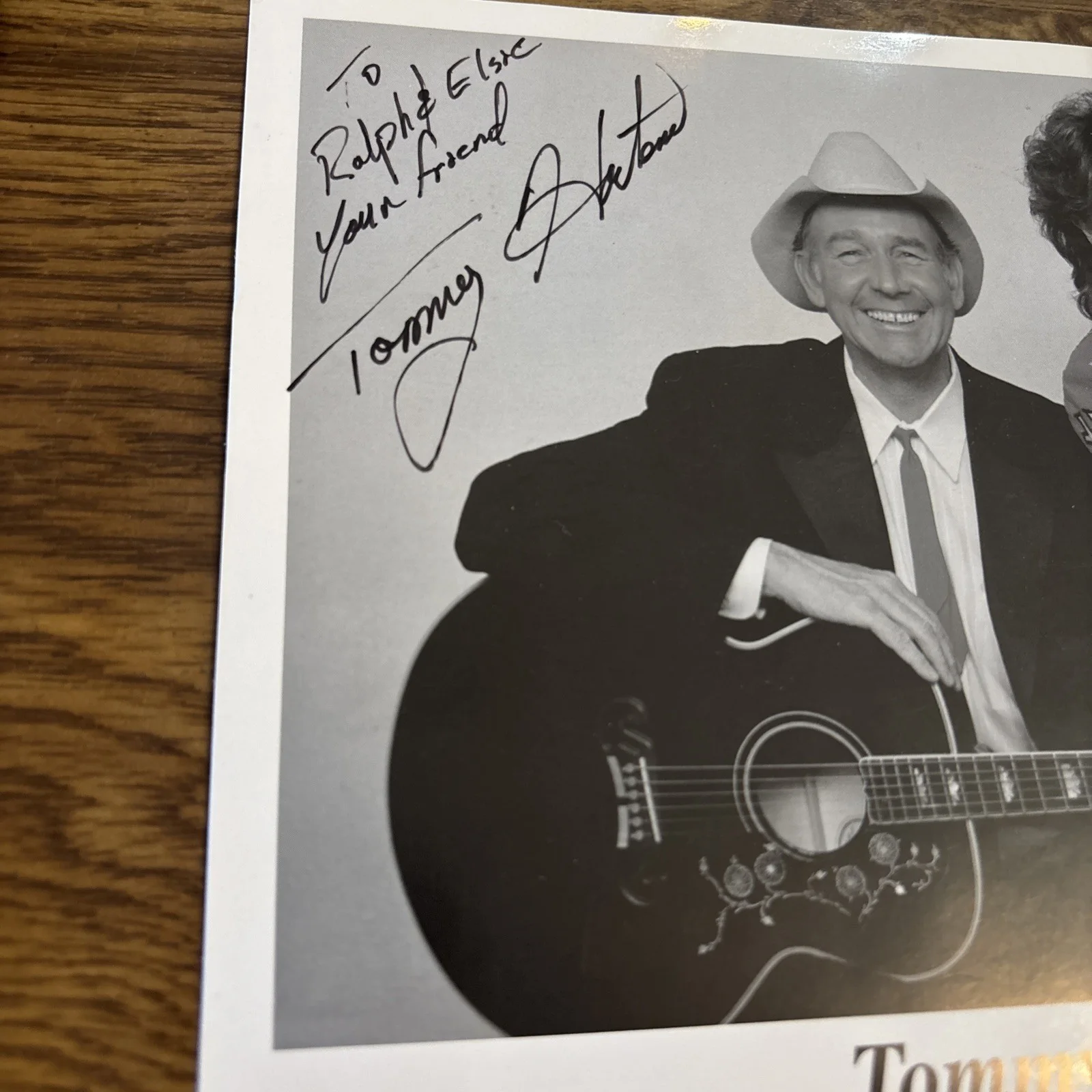 Tommy & Debbie THE HORTONS Photo 8x10 Signed B&W, image 2