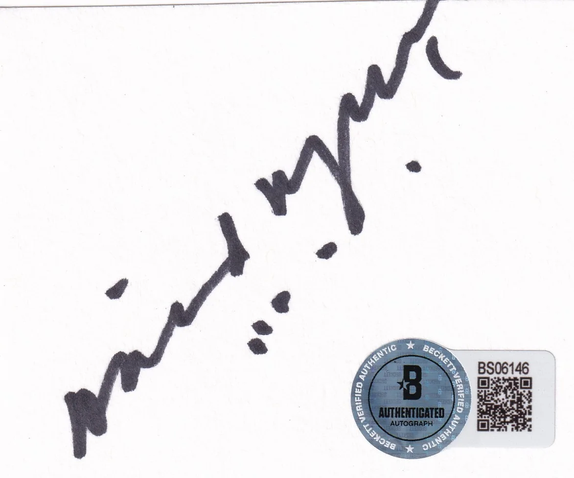 David Lynch — David Lynch Signed 2.5x3 Cut Index Card BAS COA Twin Peaks Mulholland Drive Auto