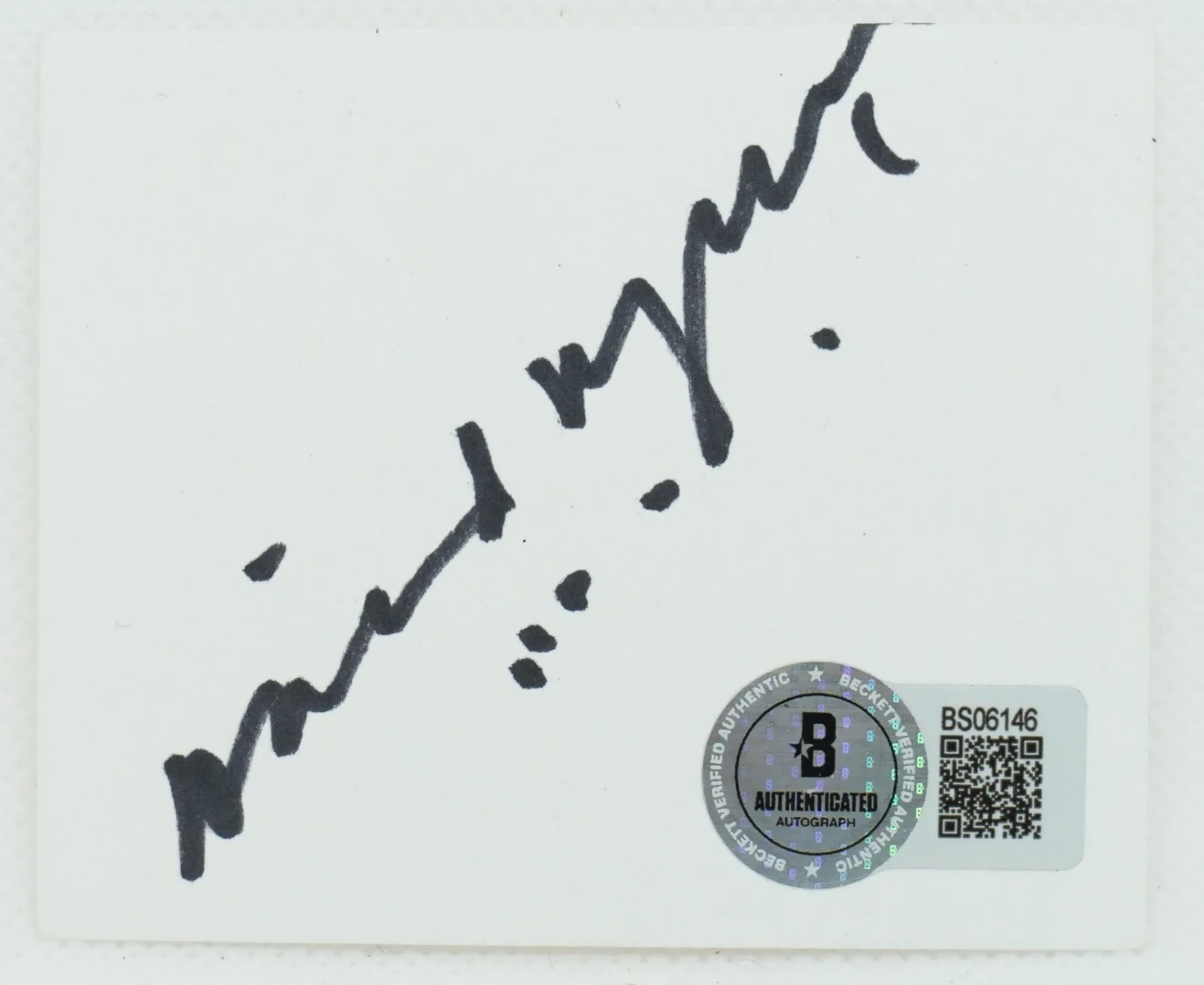 David Lynch — David Lynch Signed 2.5x3 Cut Index Card BAS COA Twin Peaks Mulholland Drive Auto, image 3