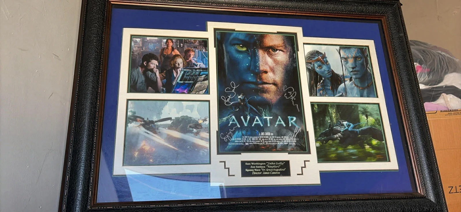 Avatar Signed Framed Movie Poster w/ COA, Millionaire Gallery Authenticated, image 2