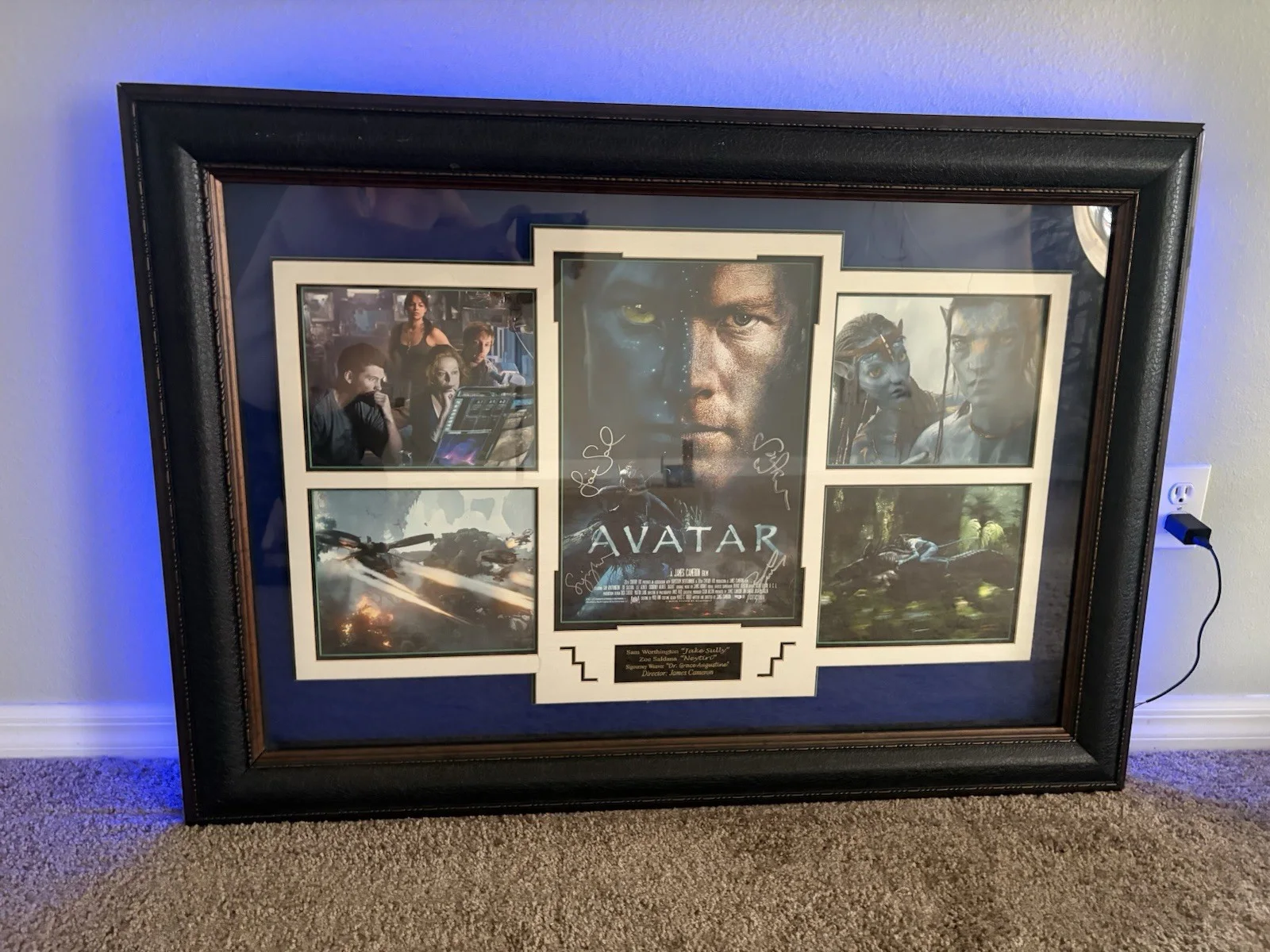 Avatar Signed Framed Movie Poster w/ COA, Millionaire Gallery Authenticated, image 3