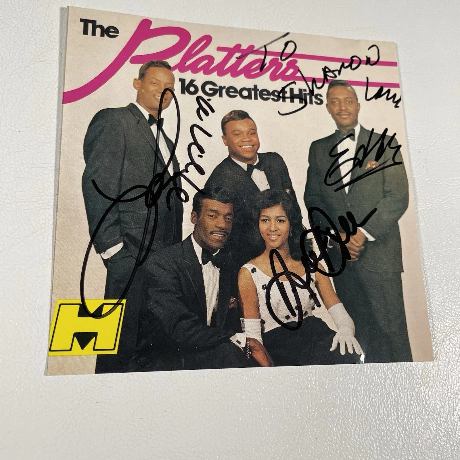 The Platters Signed CD Insert 16 Greatest Hits Autographed 1987 Highland Music, изображение 3