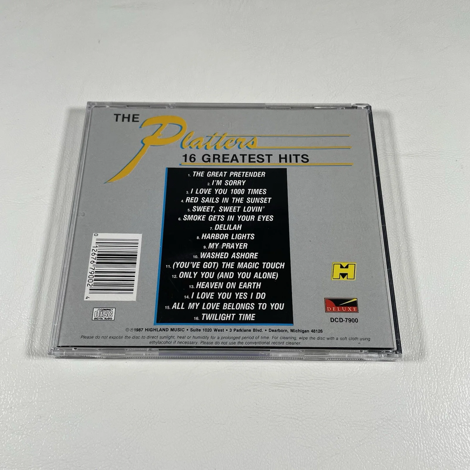 The Platters Signed CD Insert 16 Greatest Hits Autographed 1987 Highland Music, изображение 5