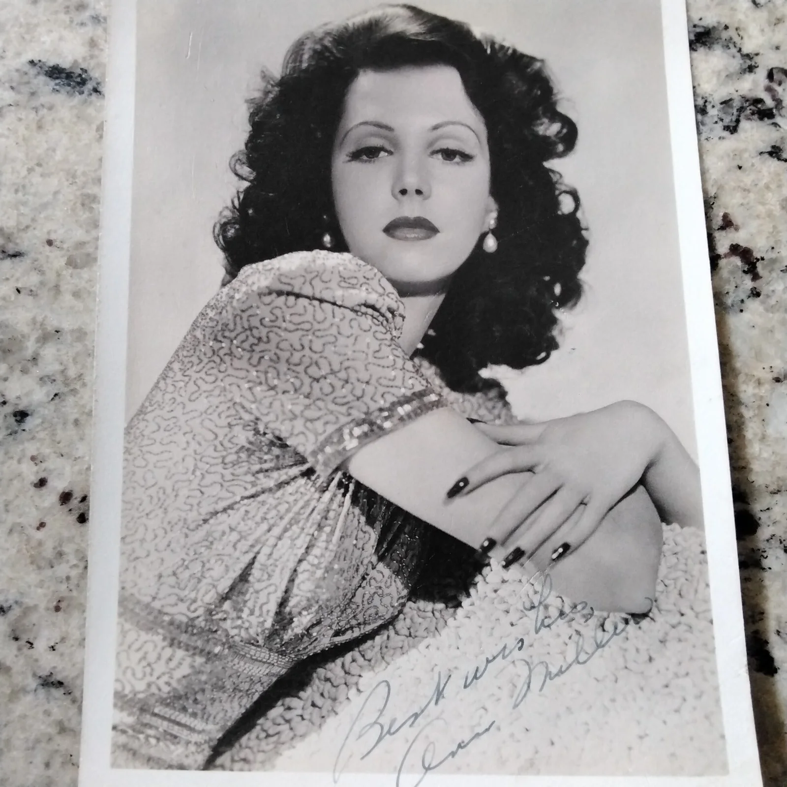 Ann Miller Signed DW Photo Movie Actress Dancer MGM Easter Parade On The Town, image 2