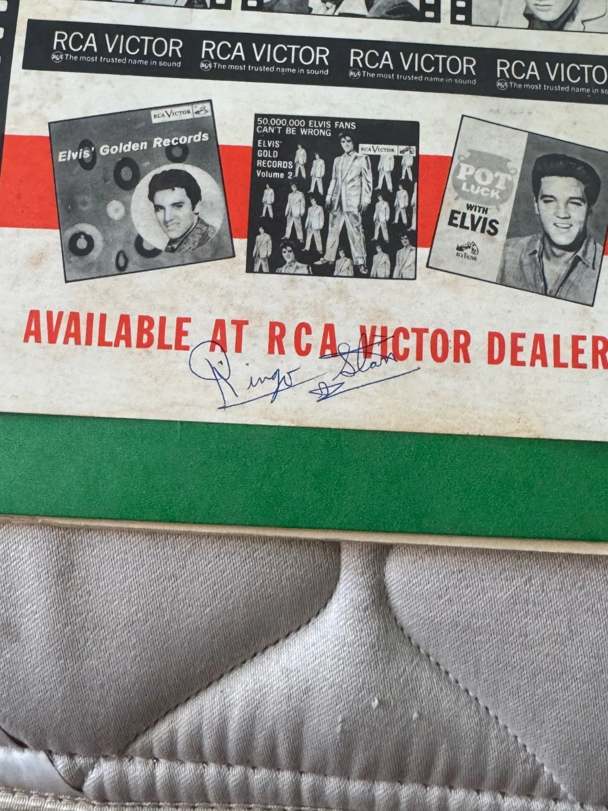 Ringo Starr signed Elvis poster, изображение 3