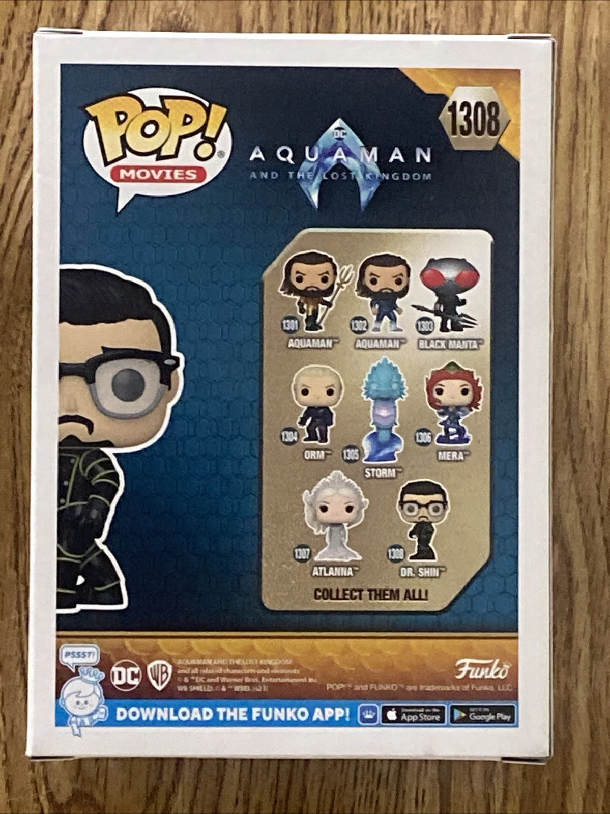 Randell Park — Randell Park Autographed Dr Shin Funko Pop #1308 DC Aquaman Inscription, изображение 4