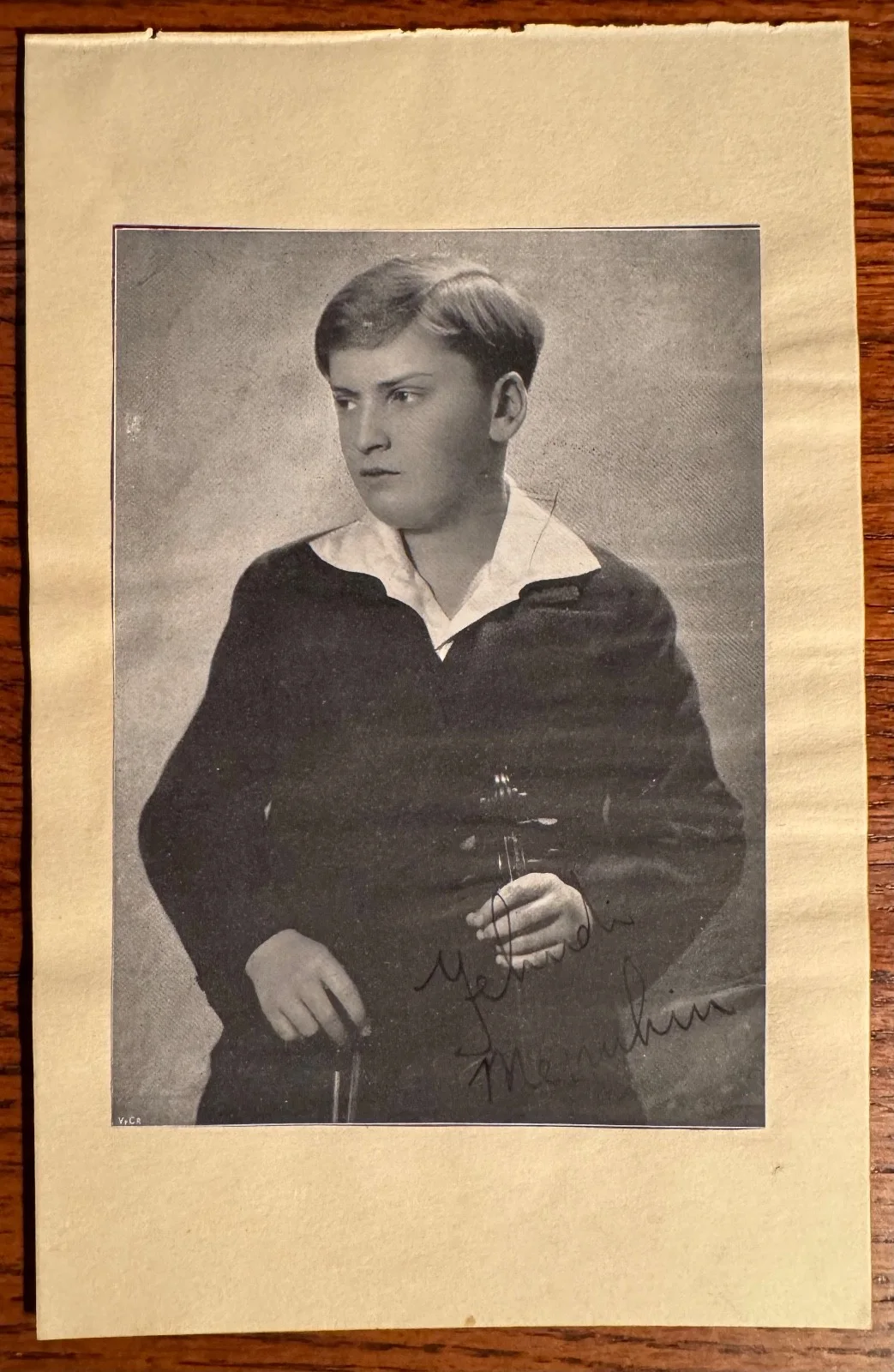 YEHUDI MENUHIN autugraphed childhood photo, Violinist, изображение 2