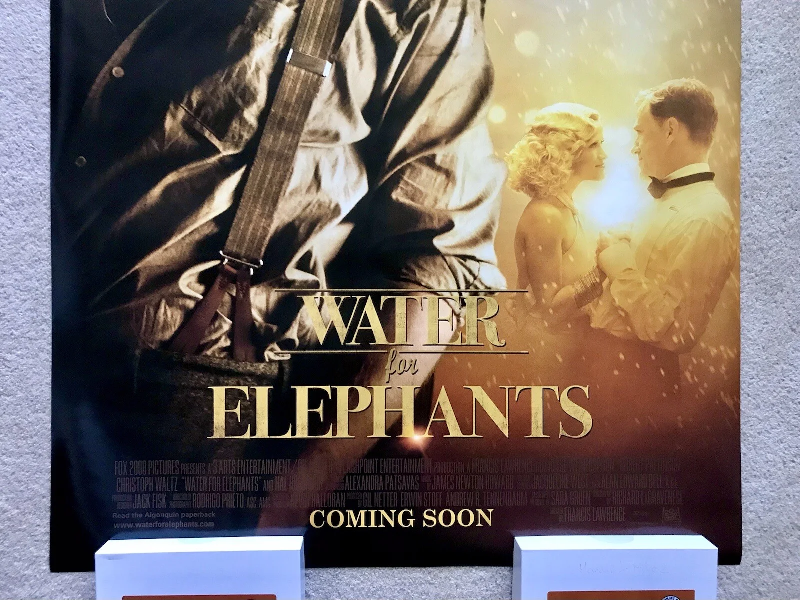 WATER FOR ELEPHANTS Original DS Movie Poster ROBERT PATTINSON REESE WITHERSPOON, image 4