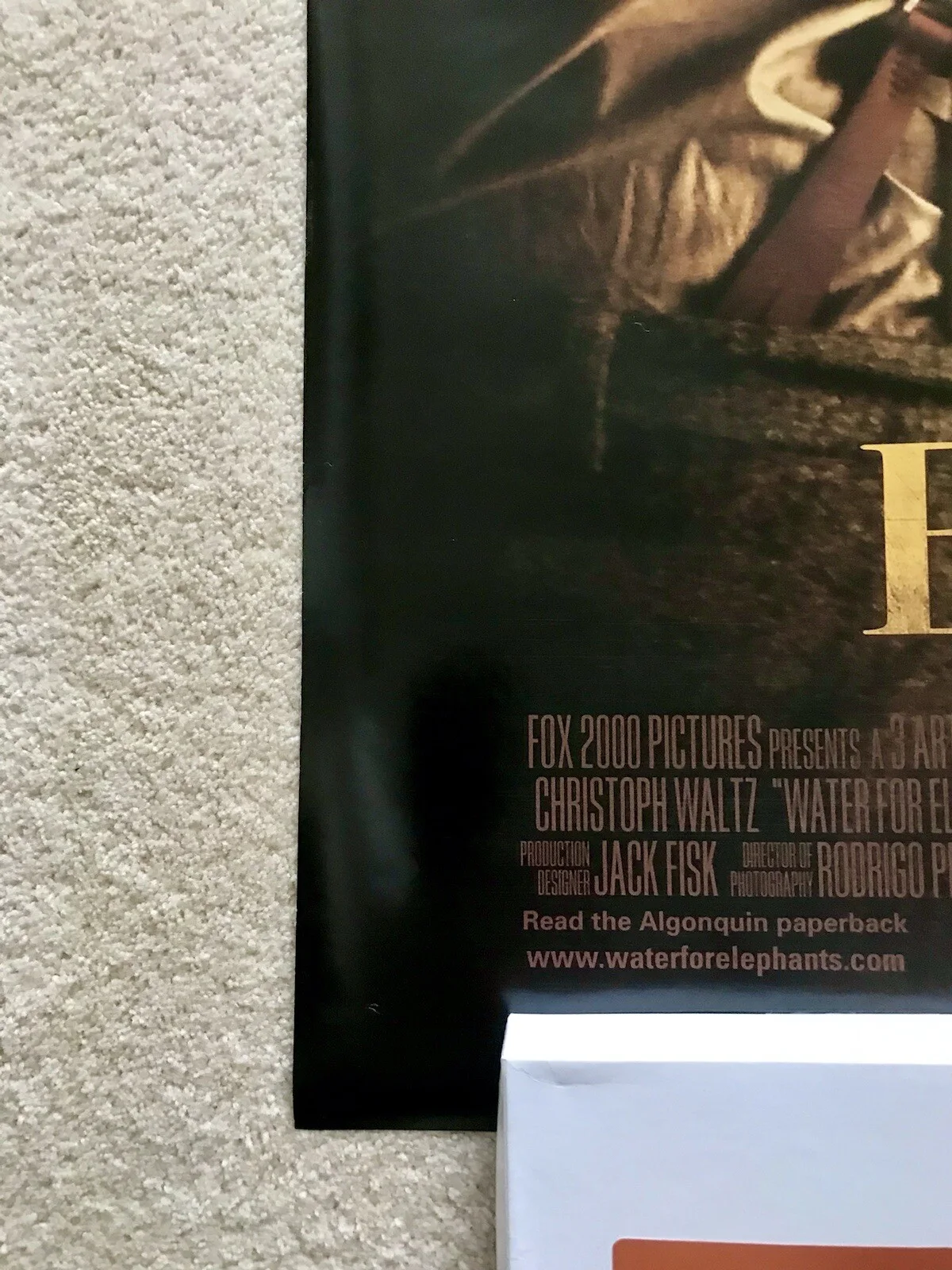 WATER FOR ELEPHANTS Original DS Movie Poster ROBERT PATTINSON REESE WITHERSPOON, image 5