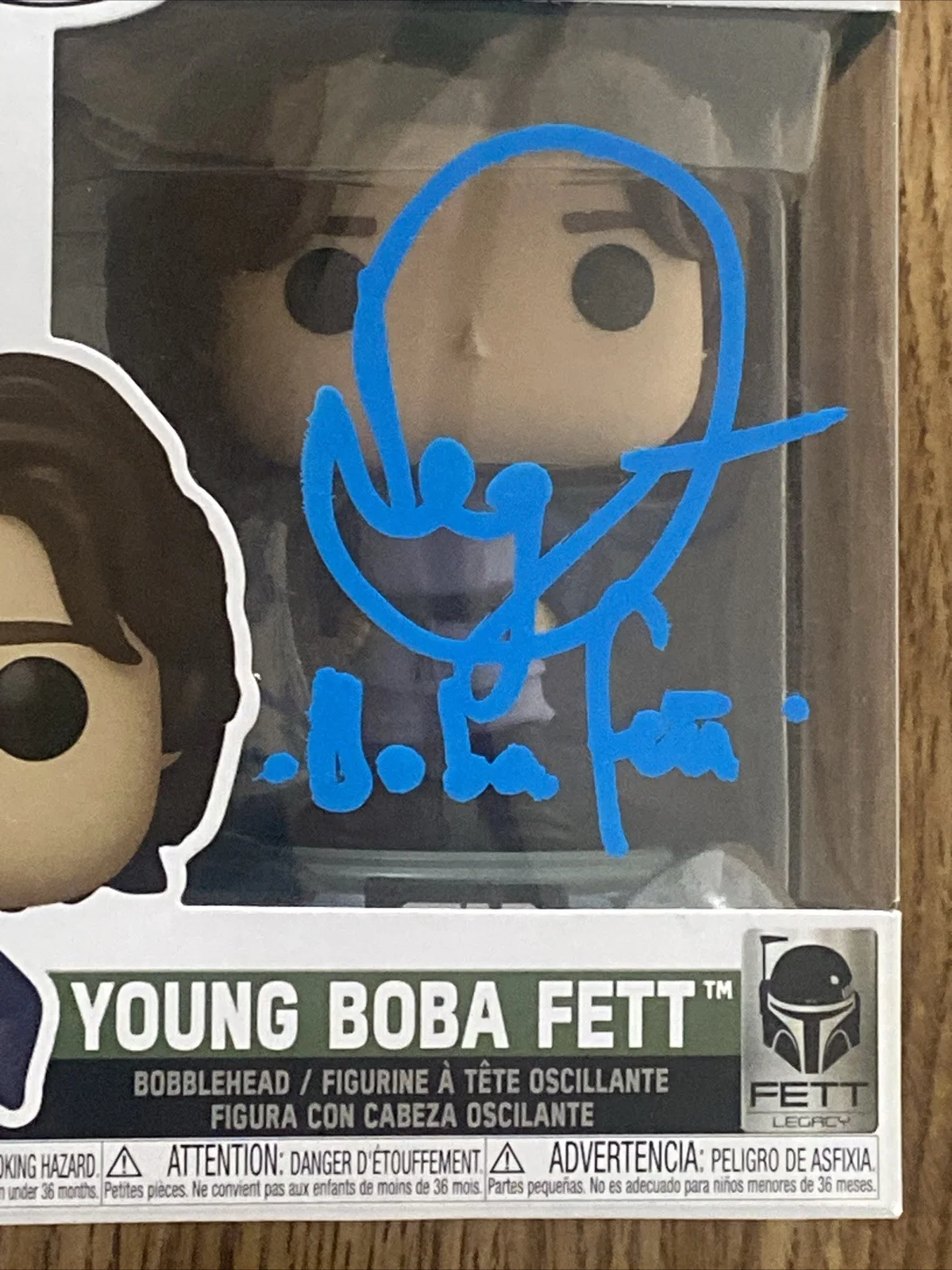 Daniel Logan — Daniel Logan Autographed ‘Star Wars’ Funko Pop #736 ‘Young Boba Fett' Insc, image 2