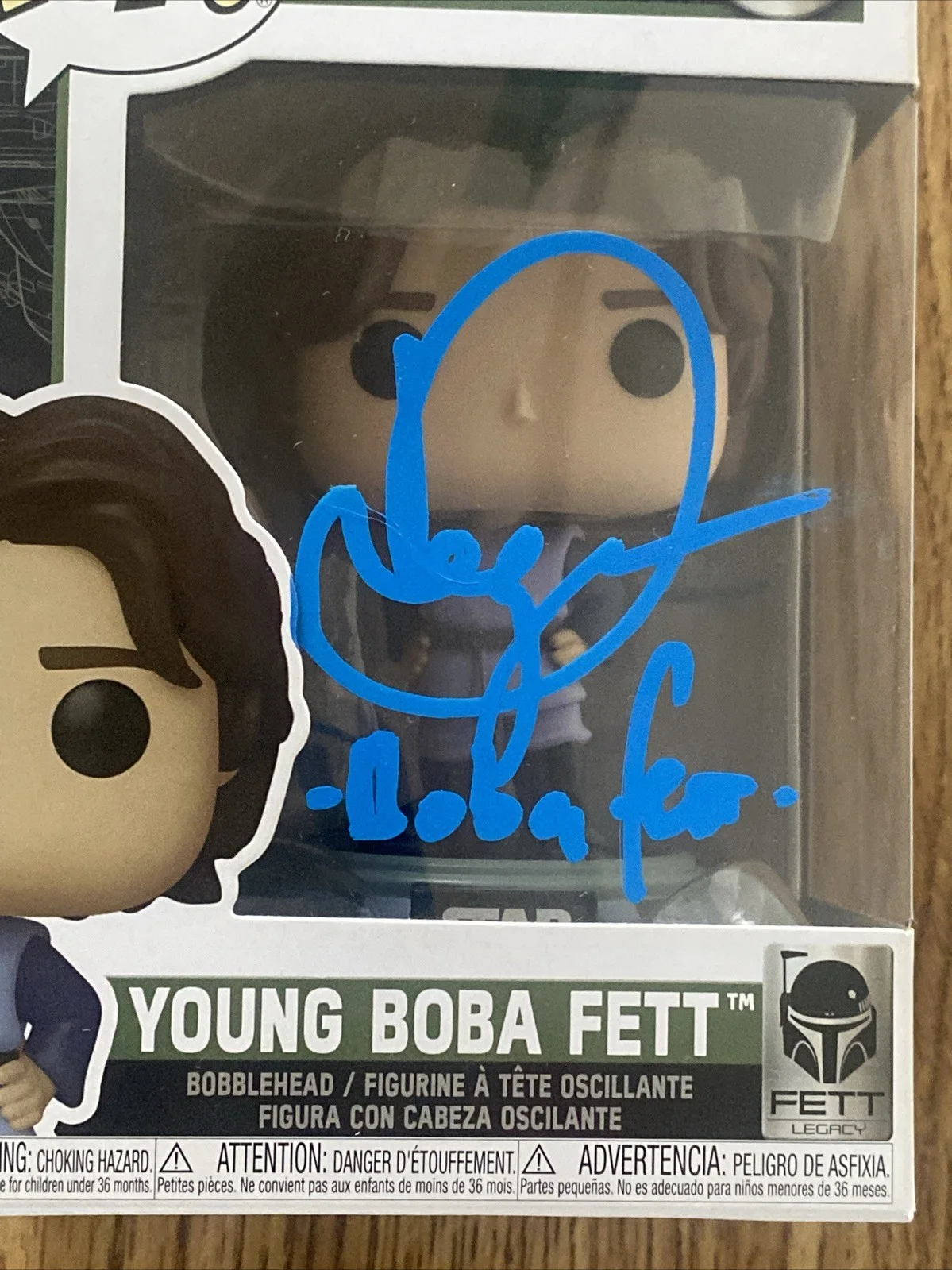 Daniel Logan — Daniel Logan Autographed ‘Star Wars’ Funko Pop #736 ‘Young Boba Fett' Insc, image 2