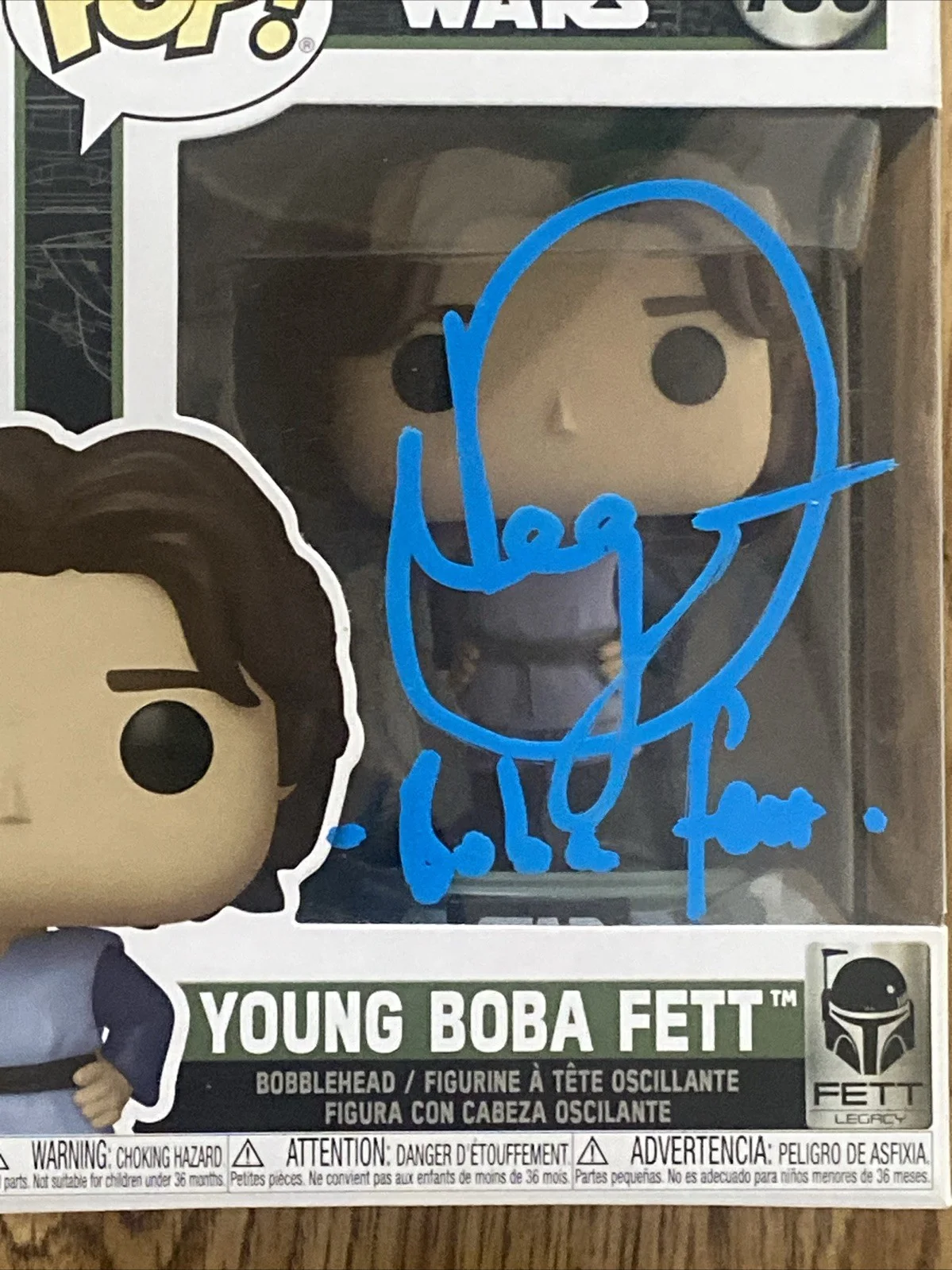 Daniel Logan — Daniel Logan Autographed ‘Star Wars’ Funko Pop #736 ‘Young Boba Fett' Insc, image 2