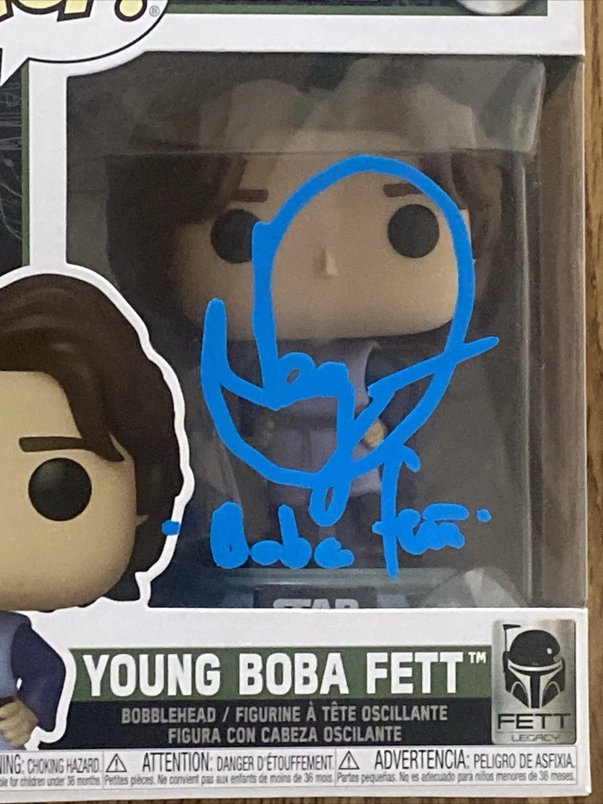 Daniel Logan — Daniel Logan Autographed ‘Star Wars’ Funko Pop #736 ‘Young Boba Fett' Insc, image 2