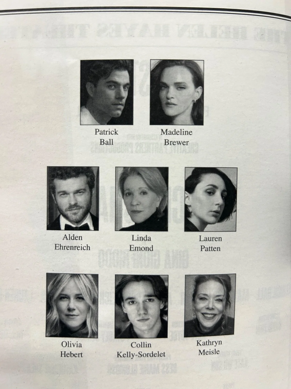 Patrick Ball, Alden Ehrenreich, Madeline Brewer — Becky Shaw Signed Playbill - Patrick Ball, Madeline Brewer, Alden Ehrenreich, image 2