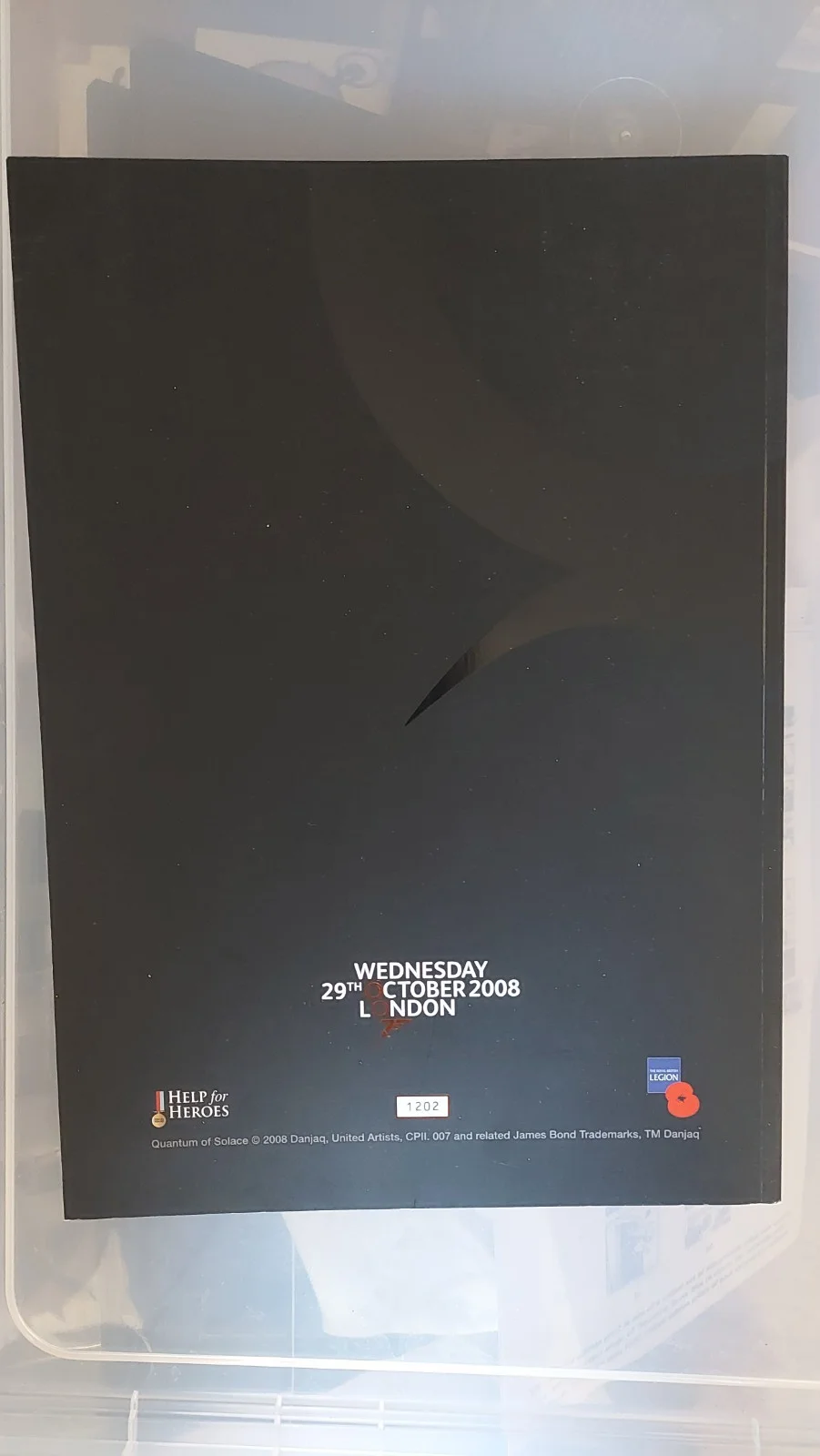 James Bond 007 Royal Premiere Quantum of Solace programme, image 2