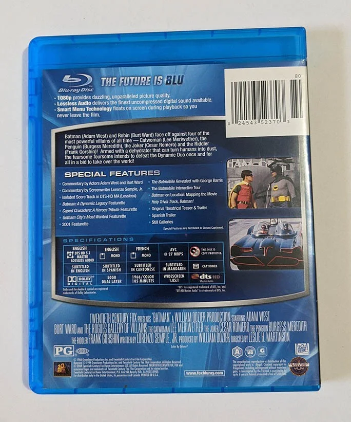 Lee Meriwether — Batman The Movie Blu-ray Signed Lee Meriwether, image 2