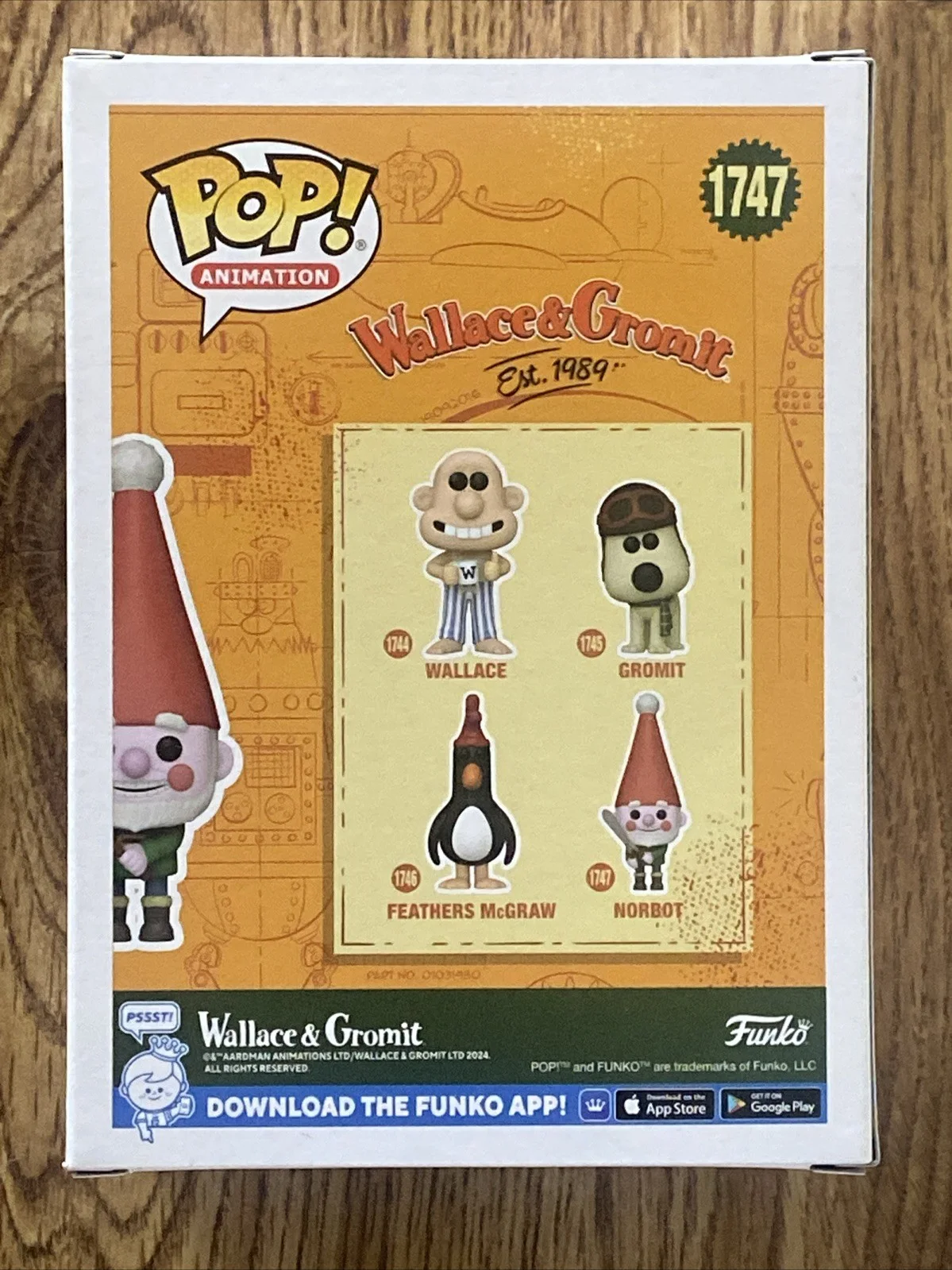 Nick Park — Nick Park Autographed Norbot Funko Pop ‘Wallace & Gromit’ Creator, image 4