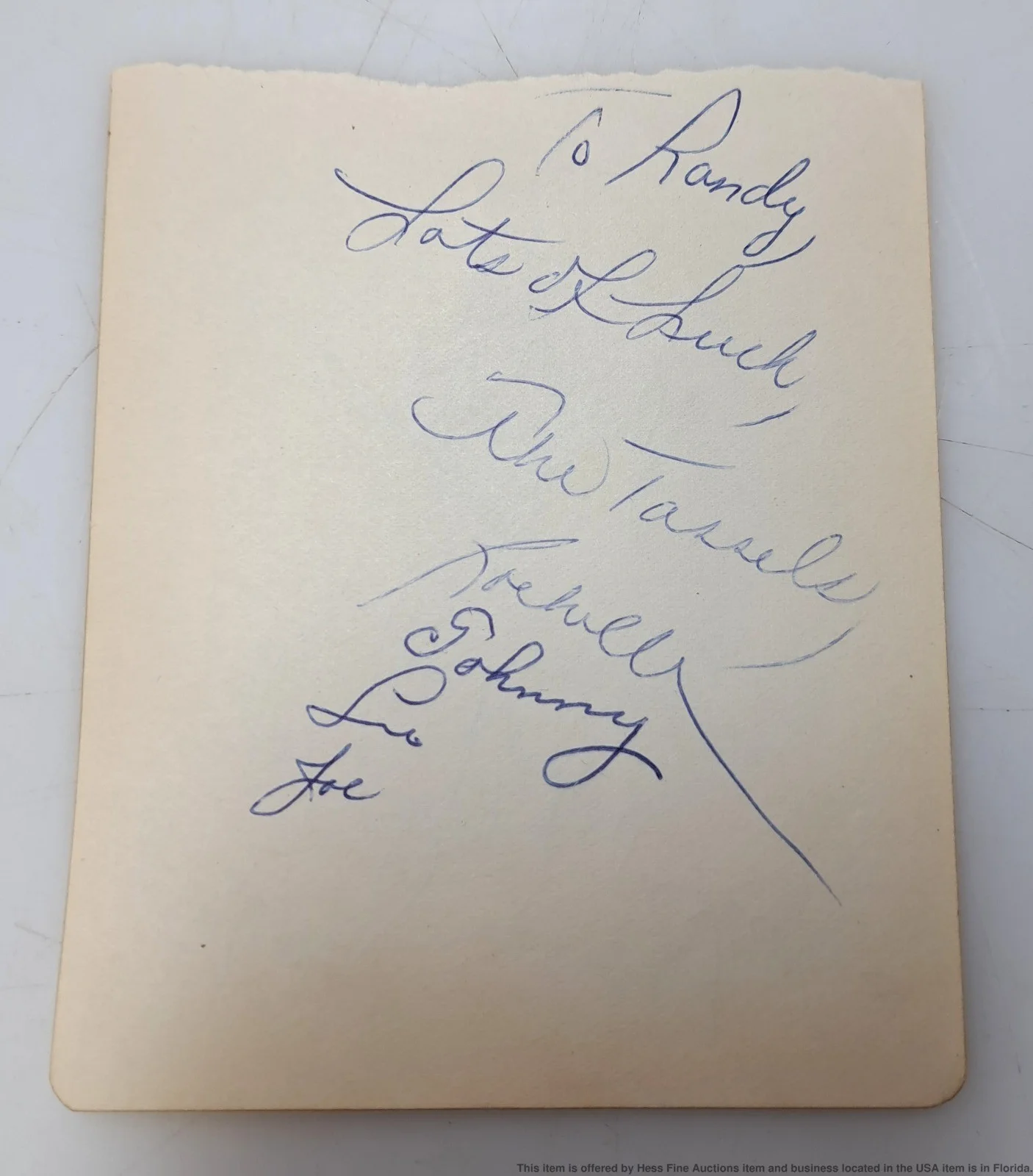 The Tassels Johnny Leo Joyce Joe Rochelle Autograph 1950s Doo Wop Beach Band, изображение 3