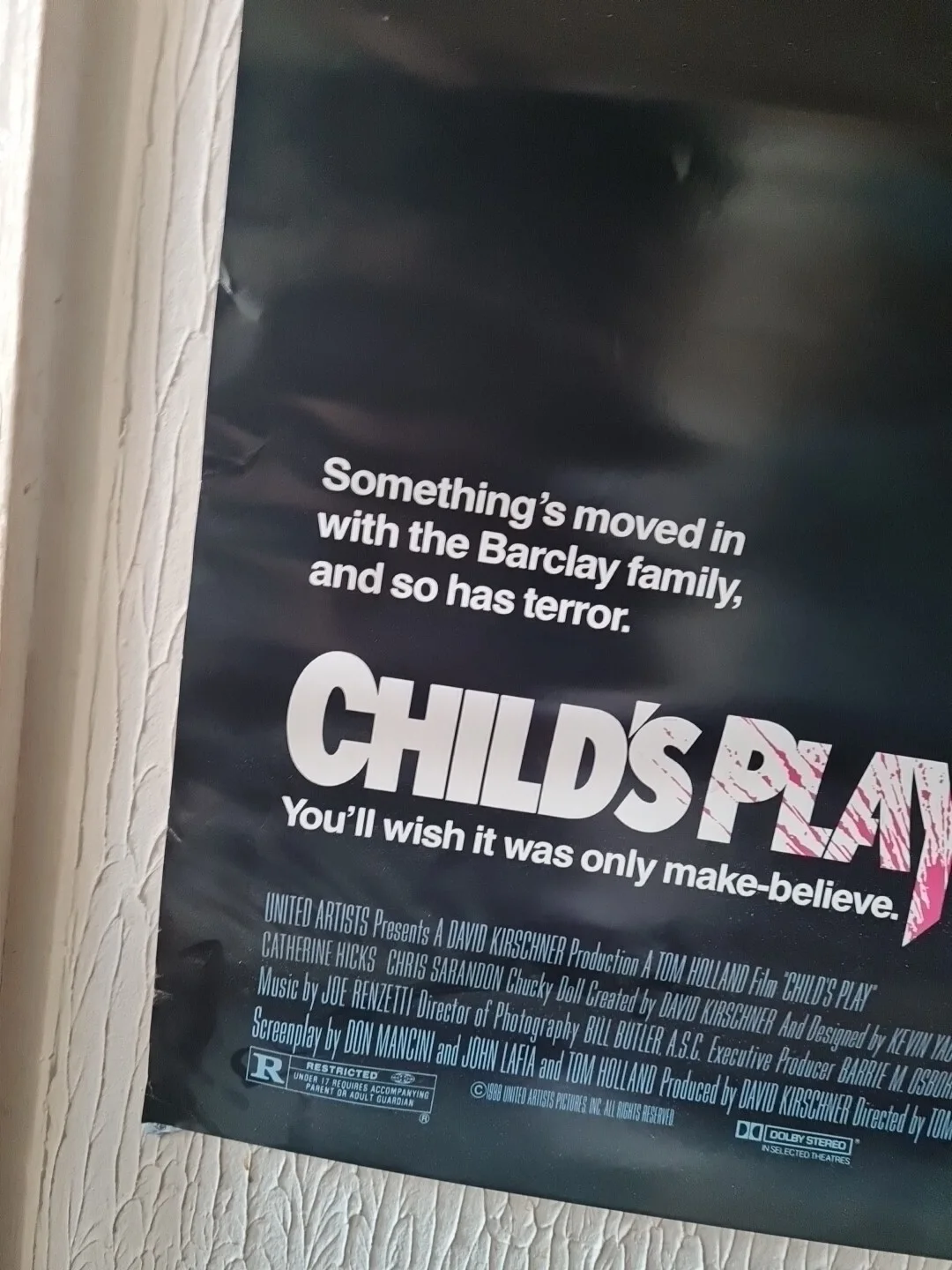 Child's Play 27x 40 Authentic Original one sheet cinema quad poster, изображение 3