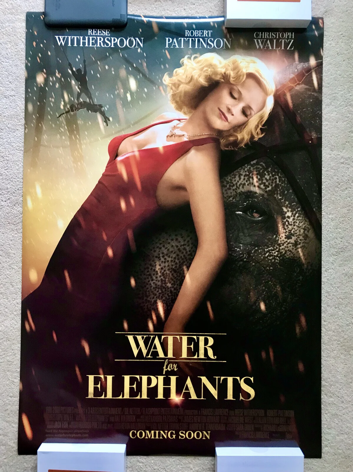 WATER FOR ELEPHANTS Original DS Movie Poster REESE WITHERSPOON ROBERT PATTINSON, изображение 2