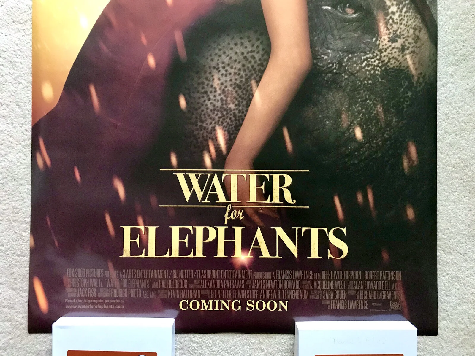 WATER FOR ELEPHANTS Original DS Movie Poster REESE WITHERSPOON ROBERT PATTINSON, изображение 4