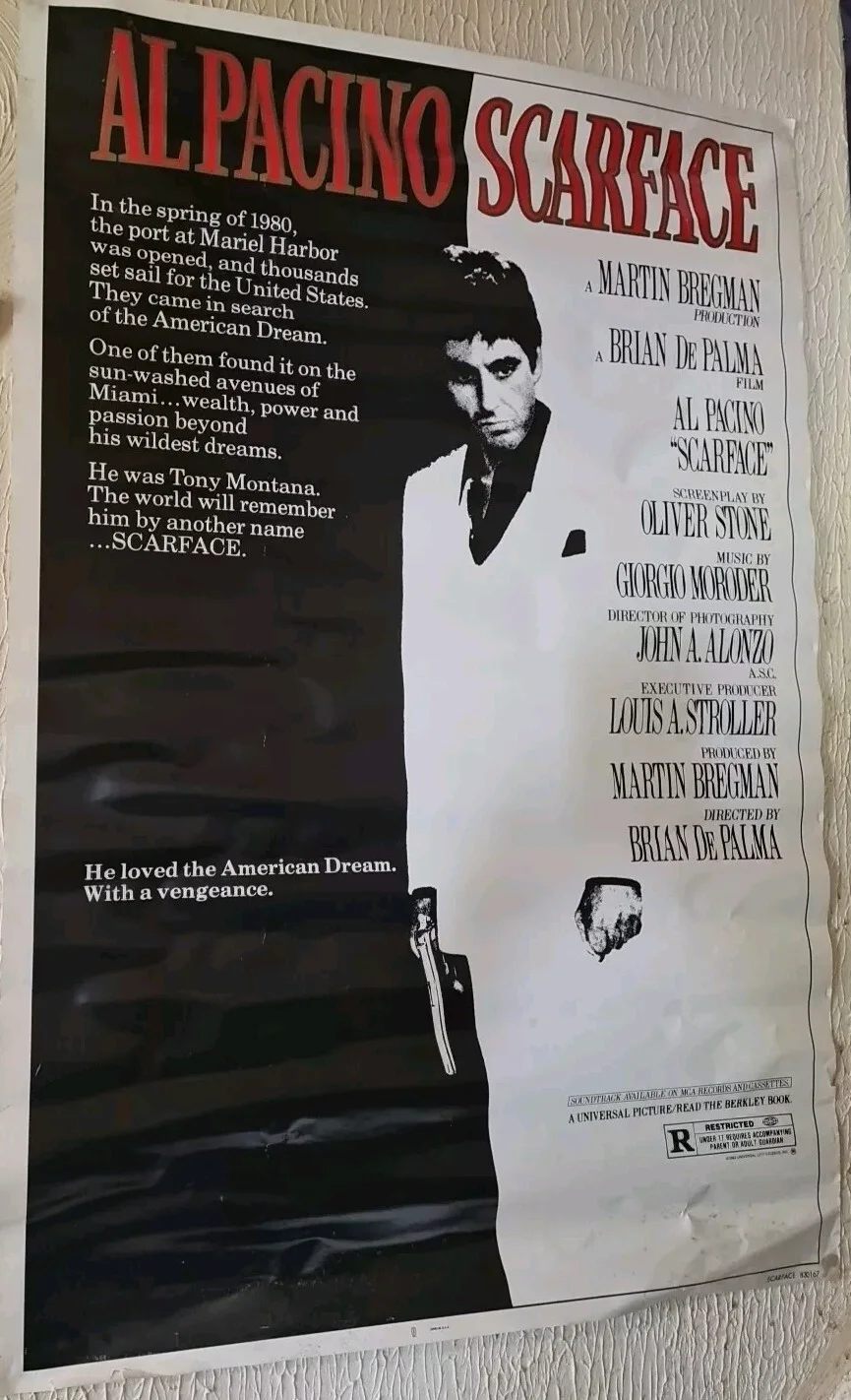 Scarface 2 27x 40 Authentic Original one sheet cinema quad poster, image 2