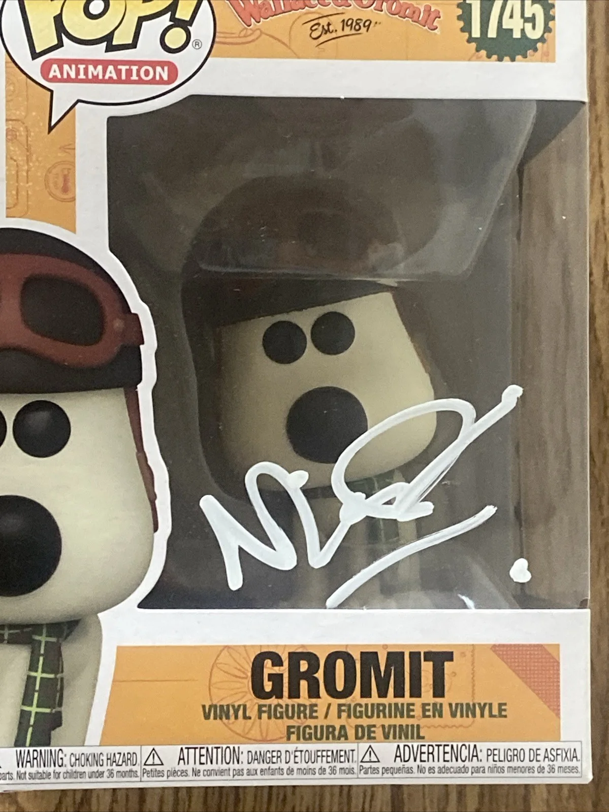 Nick Park — Nick Park Autographed Gromit Funko Pop ‘Wallace & Gromit’ Creator, image 2