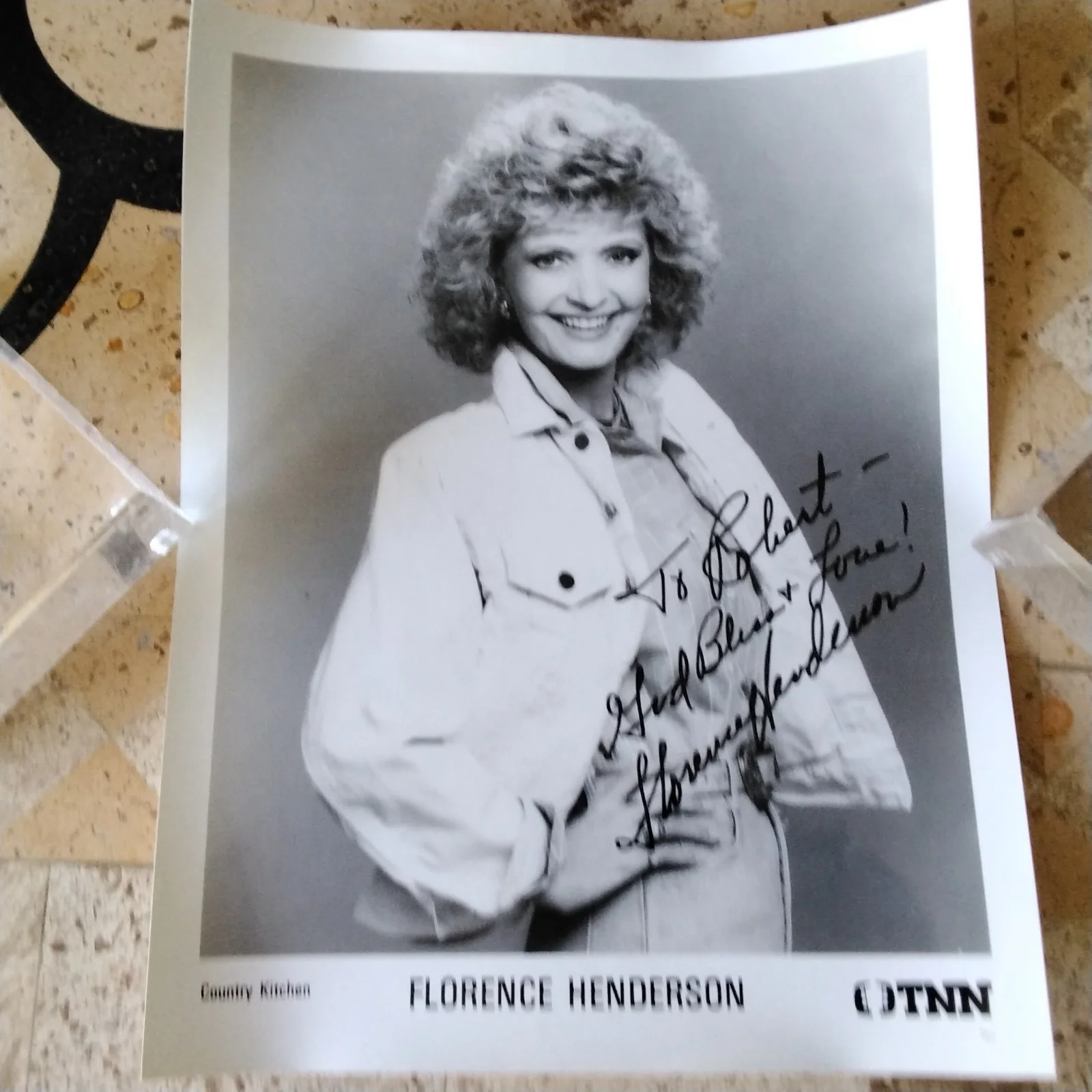Florence Henderson SIGNED Photo 70s TV Actress The Brady Brunch Country Kitchen, изображение 2
