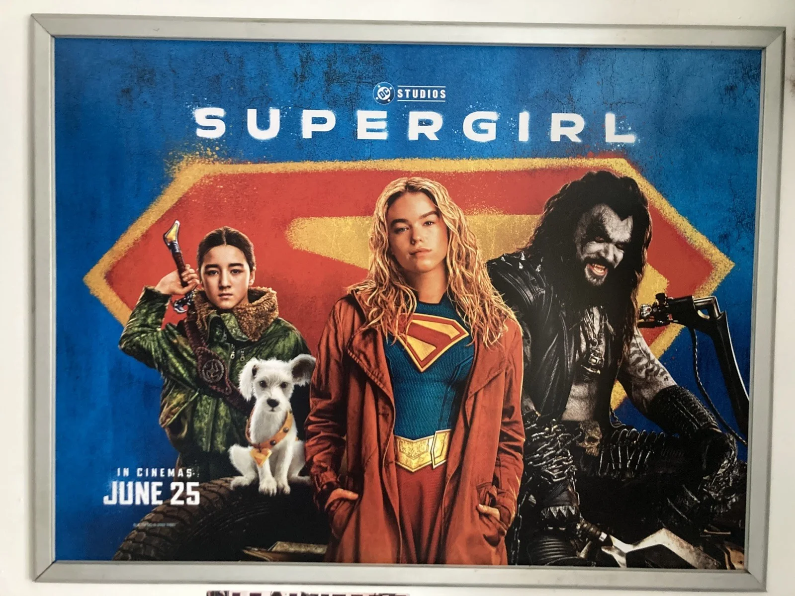 SUPERGIRL 2026 Original UK Quad Cinema Poster DC LOBO Jason Momoa, изображение 2