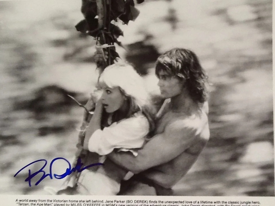 Bo Derek SIGNED 8x10 Photo 1981 "Tarzan" with Miles O'Keeffe Cult Film Sexy!!, изображение 2