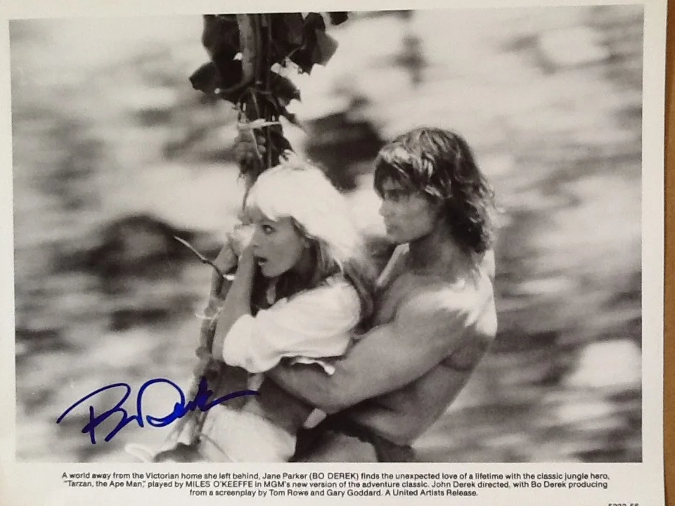 Bo Derek SIGNED 8x10 Photo 1981 "Tarzan" with Miles O'Keeffe Cult Film Sexy!!, изображение 5