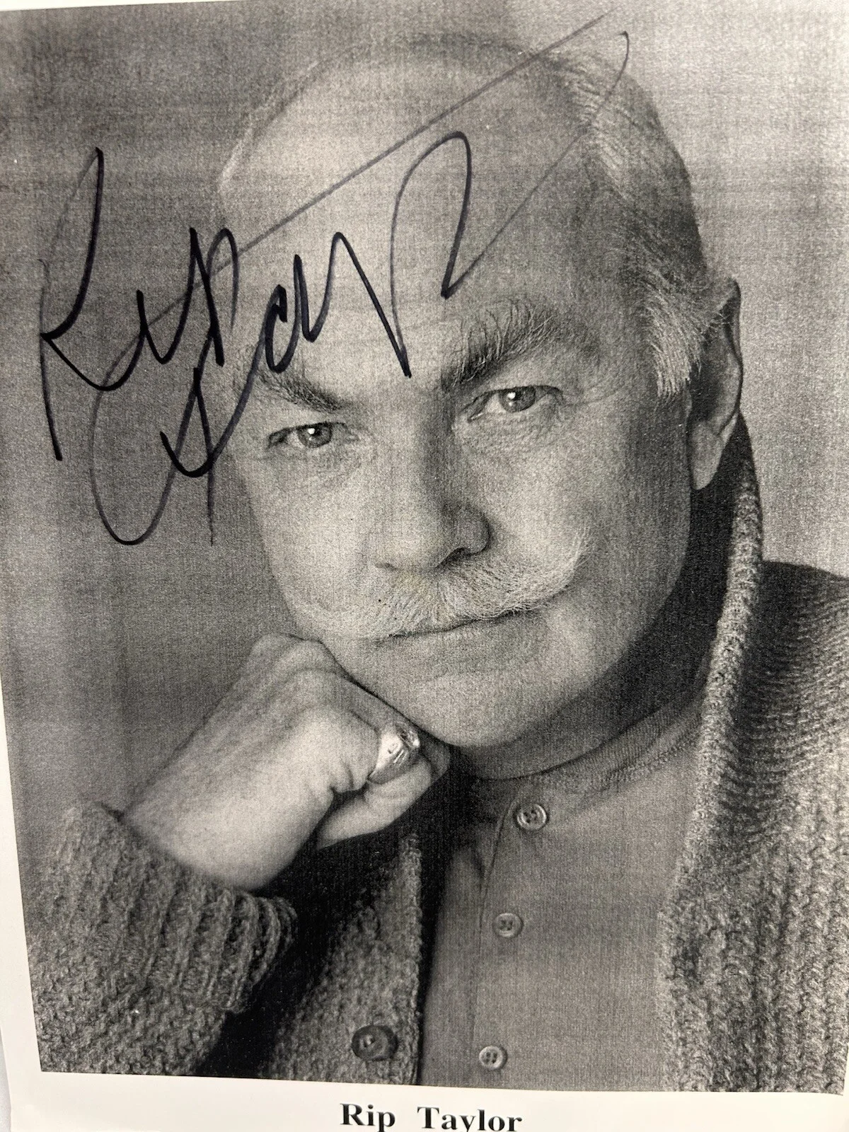 Rip Taylor — Rip Taylor American Actor 8x10 Black White Picture & a Personal Letter Signed, image 2