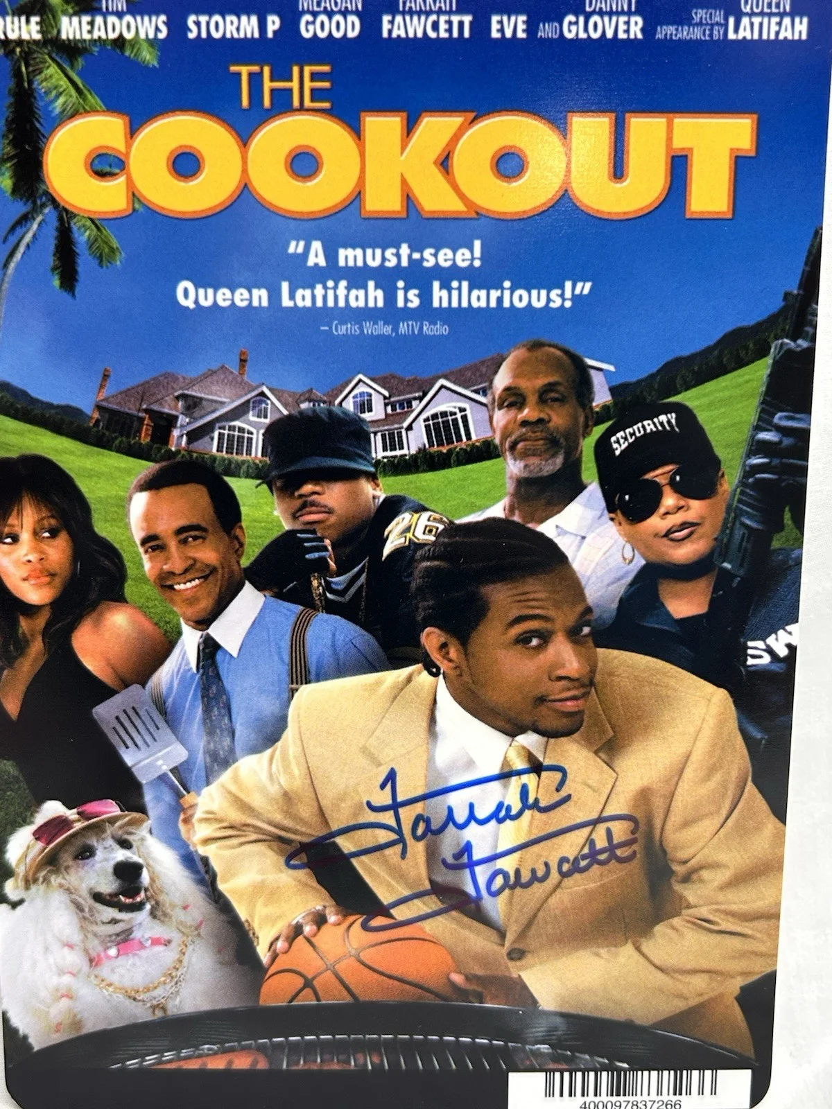 Farrah Fawcett — Farrah Fawcett Signature The Cookout Movie Card /One Side Of DVD Cover