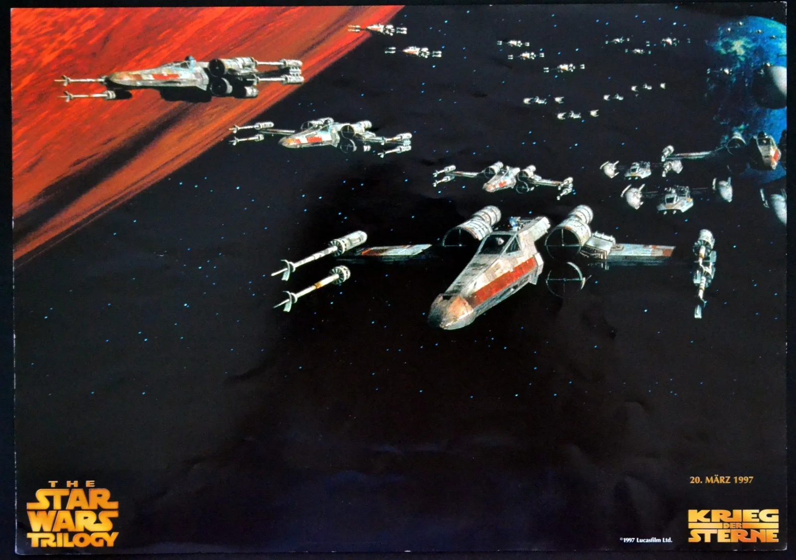 STAR WARS TRILOGY 1997 Harrison Ford, Mark Hamill 4 GERMAN LOBBY CARDS, изображение 3