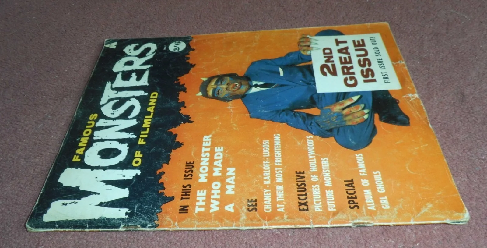 FAMOUS MONSTERS #2 (1958) very good condition (4.0), image 2