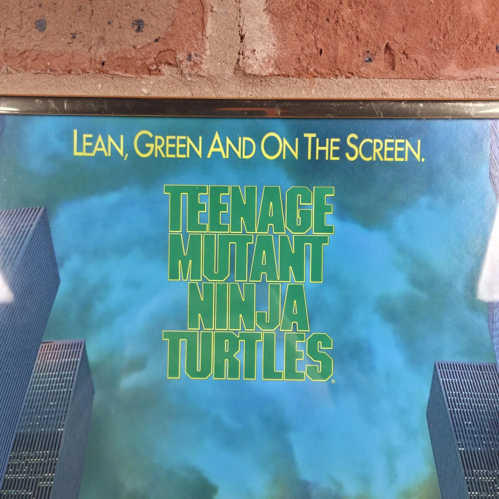 Original 1990 Teenage Mutant Ninja Turtles Movie Poster Framed Vintage #2714, изображение 4