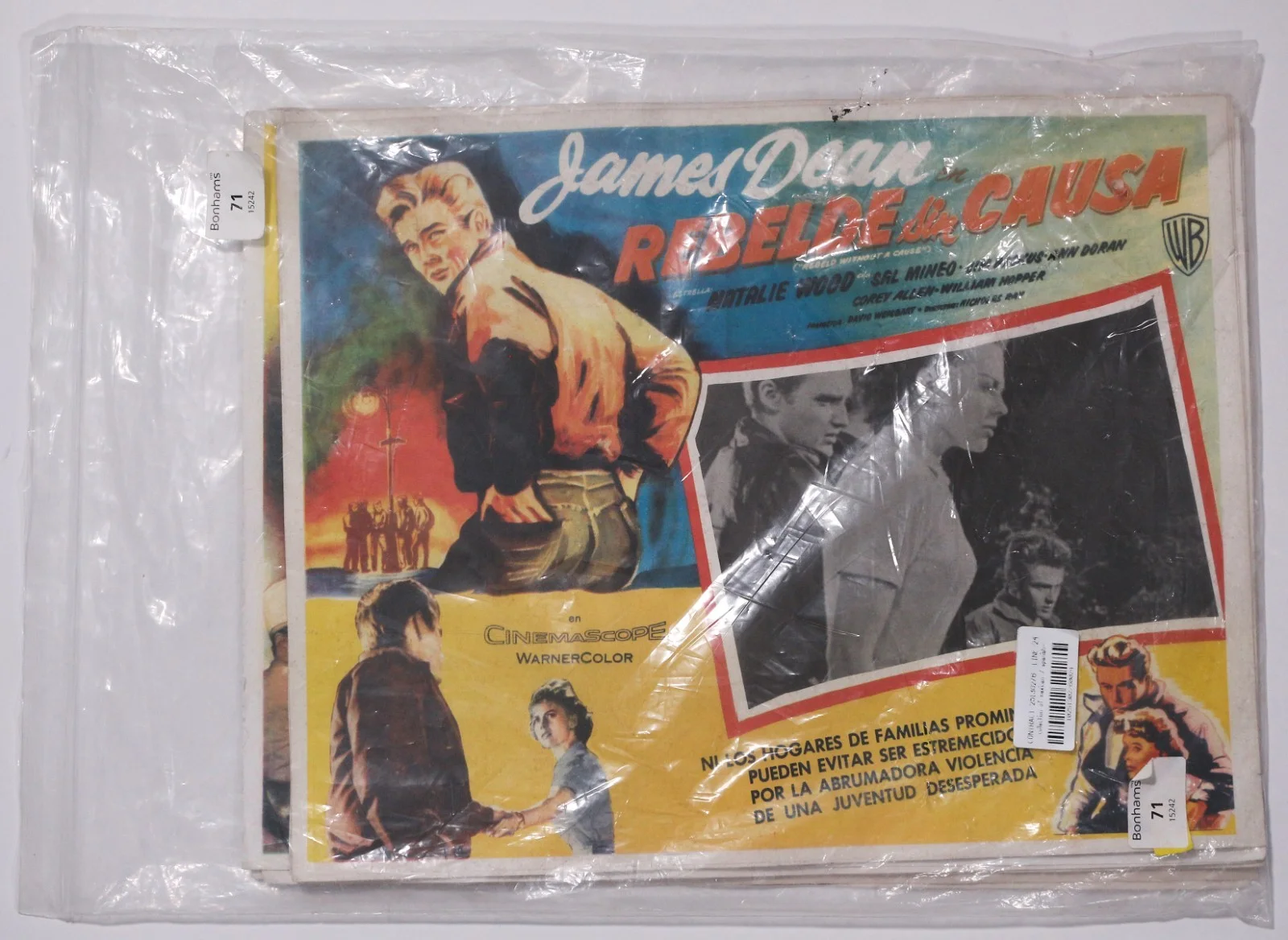 Original Mexican Lobby Card Collection James Dean Brando Hitchcock Bonhams Prov., изображение 2