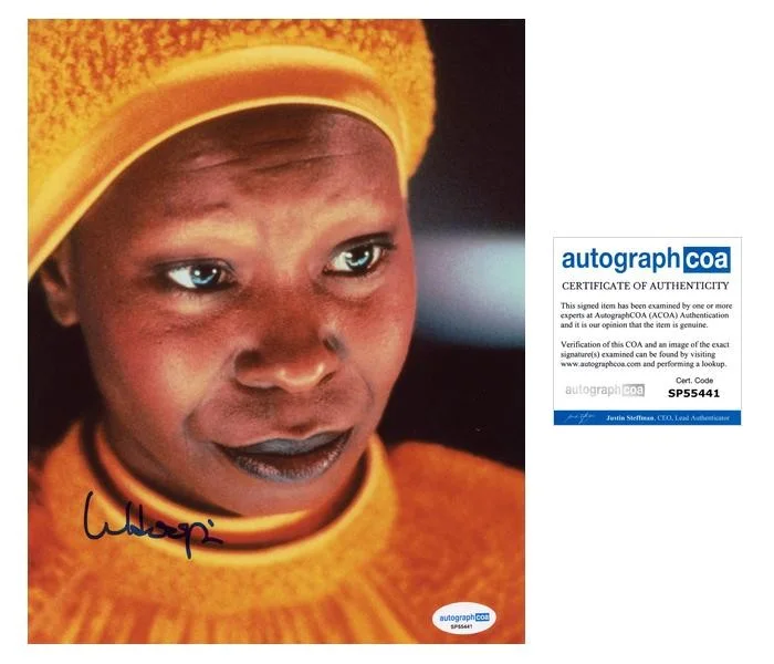 Whoopi Goldberg — Whoopi Goldberg "Star Trek: TNG" Autograph SIGNED 'Guinan' 8x10 Photo B ACOA