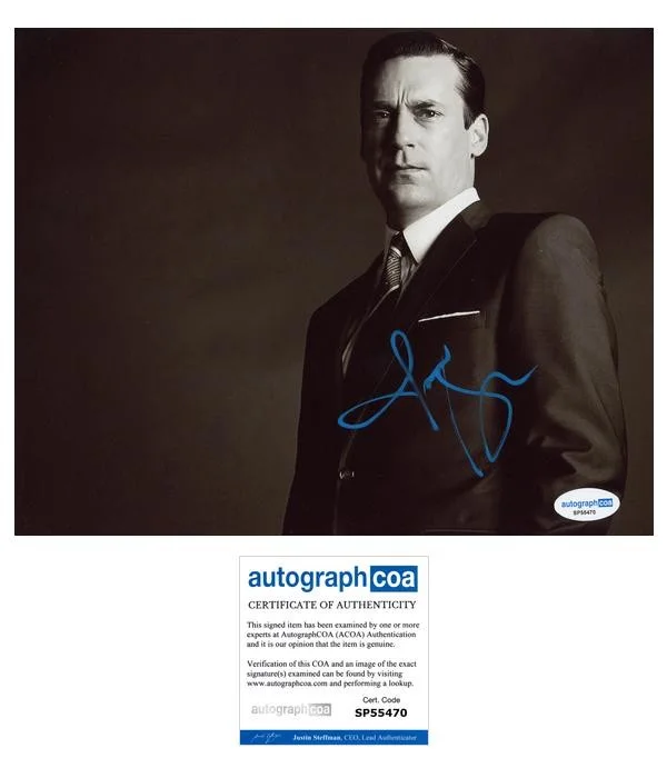 Jon Hamm — Jon Hamm "Mad Men" AUTOGRAPH Signed Autographed 'Don Draper' 8x10 Photo E ACOA