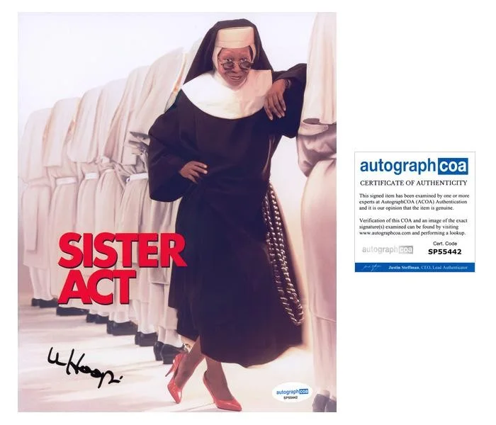 Whoopi Goldberg — Whoopi Goldberg "Sister Act" AUTOGRAPH Signed 'Deloris' 8x10 Photo C ACOA