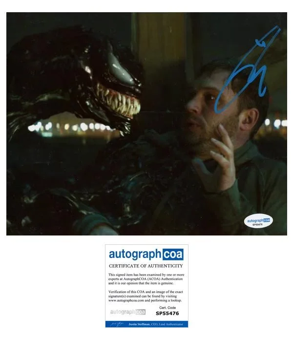 Tom Hardy — Tom Hardy "Venom" AUTOGRAPH Signed Autographed 'Eddie Brock' 8x10 Photo ACOA