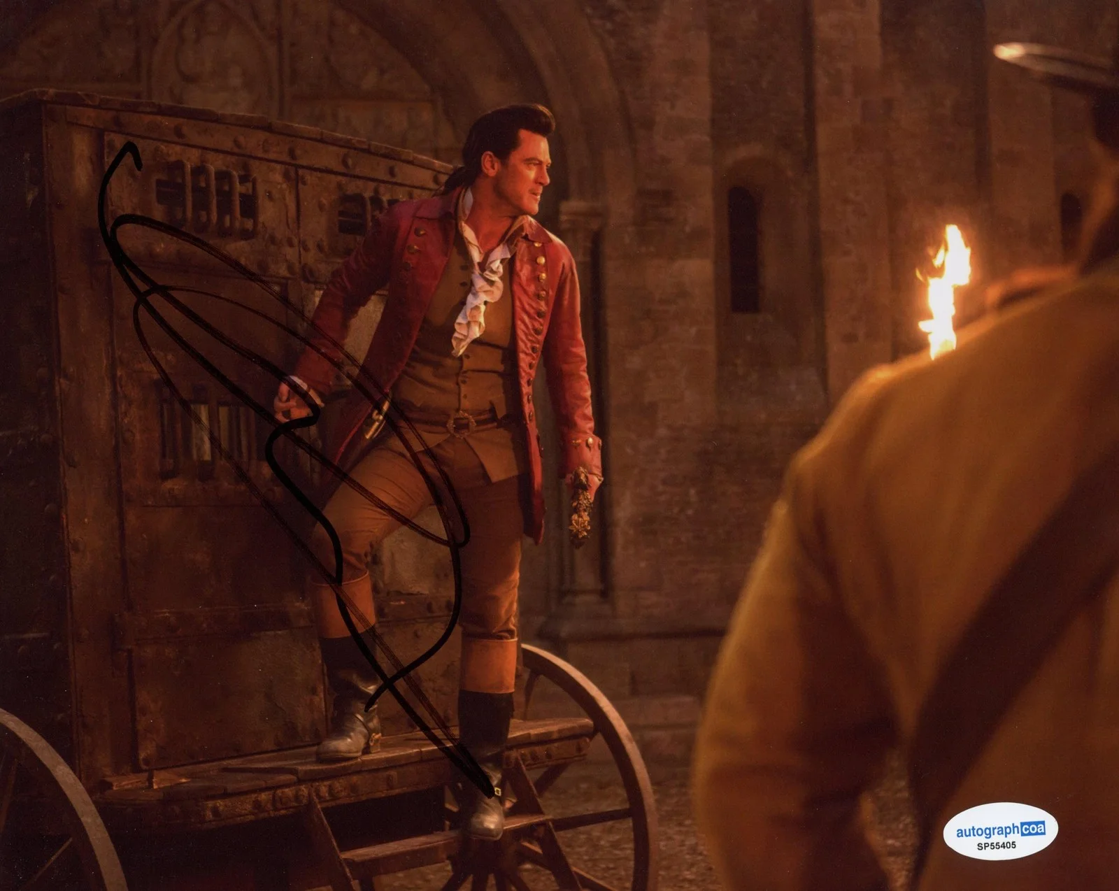 Luke Evans — Luke Evans "Beauty and the Beast" AUTOGRAPH Signed 'Gaston' 8x10 Photo B ACOA, image 2