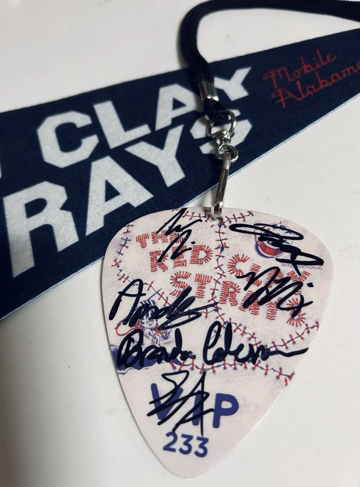 Red Clay Strays Signed Pennant VIP Pass Ain’t No Man Tour 2025, image 3