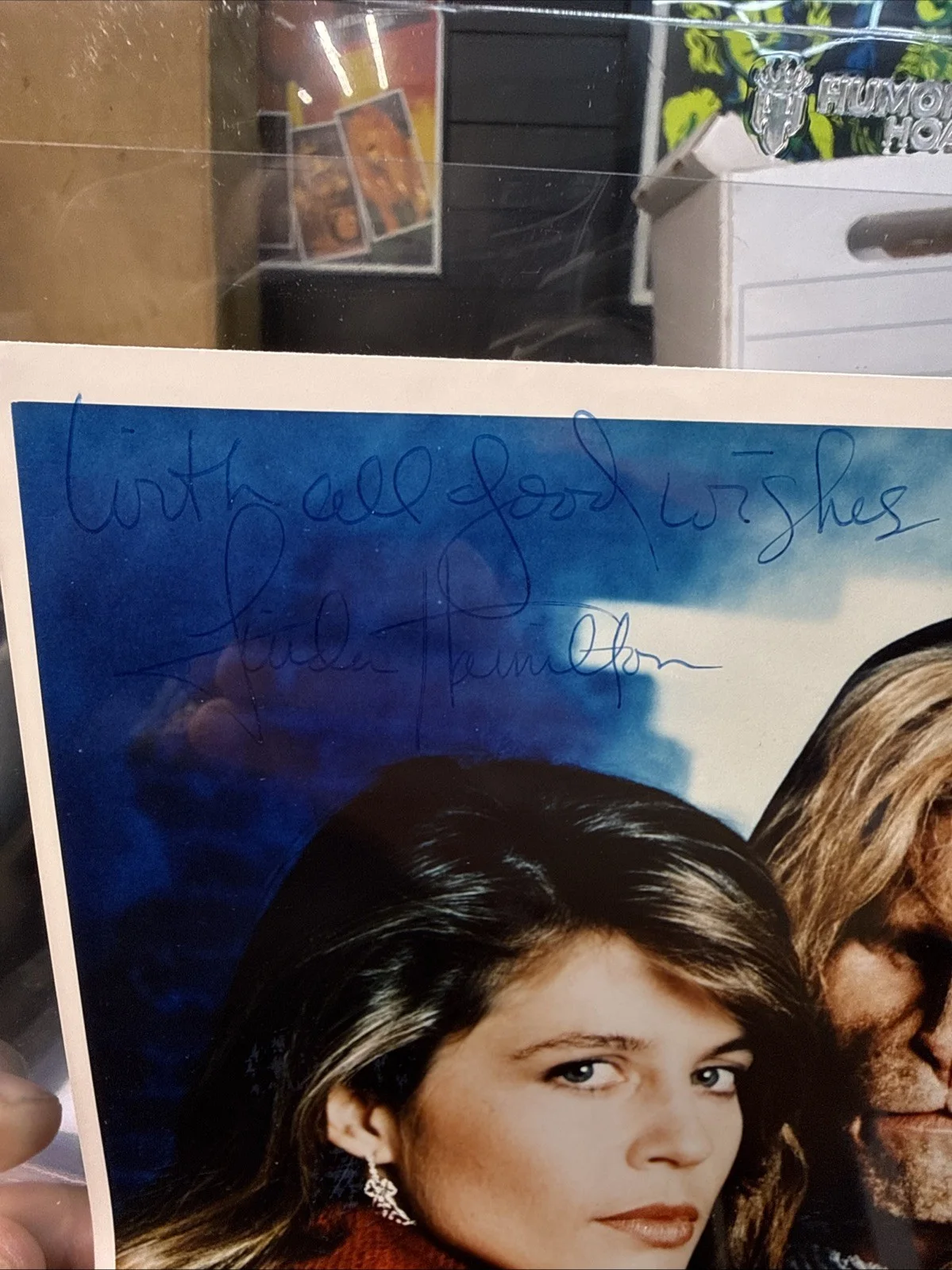 Vintage Ron Pearlman & Linda Hamilton signed 8x10 Beauty and the Beast Original, изображение 2