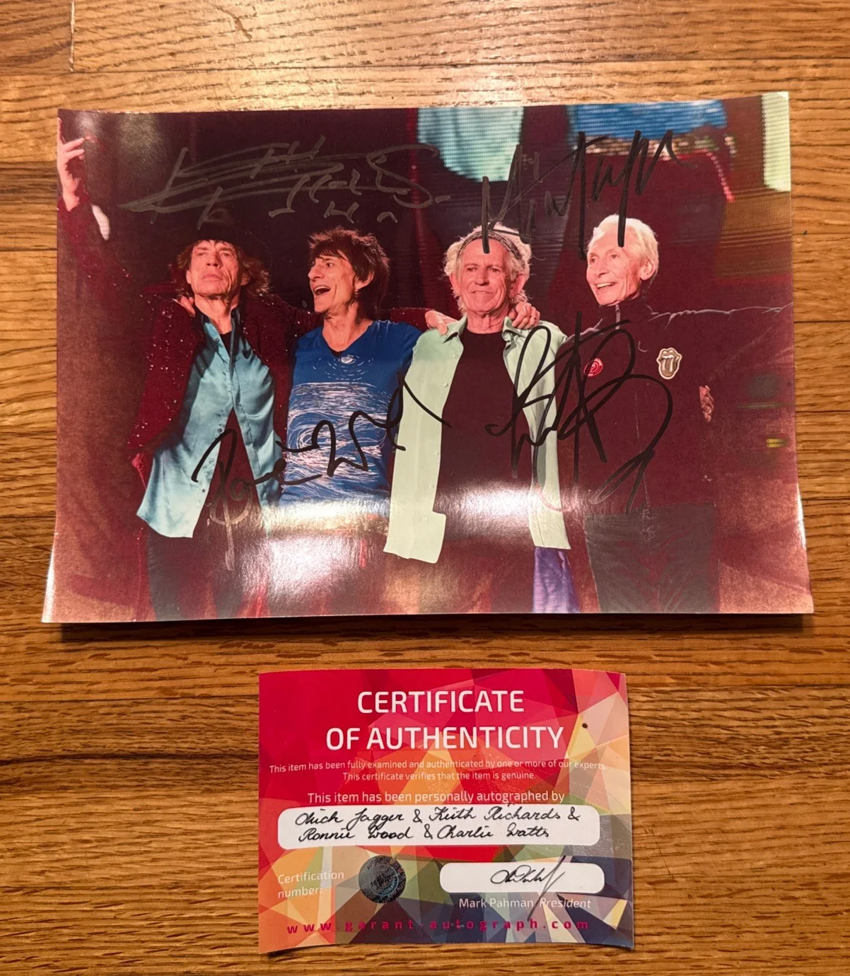 Rolling Stones Signed Original 5x7 Authentic Autograph w/COA, image 2