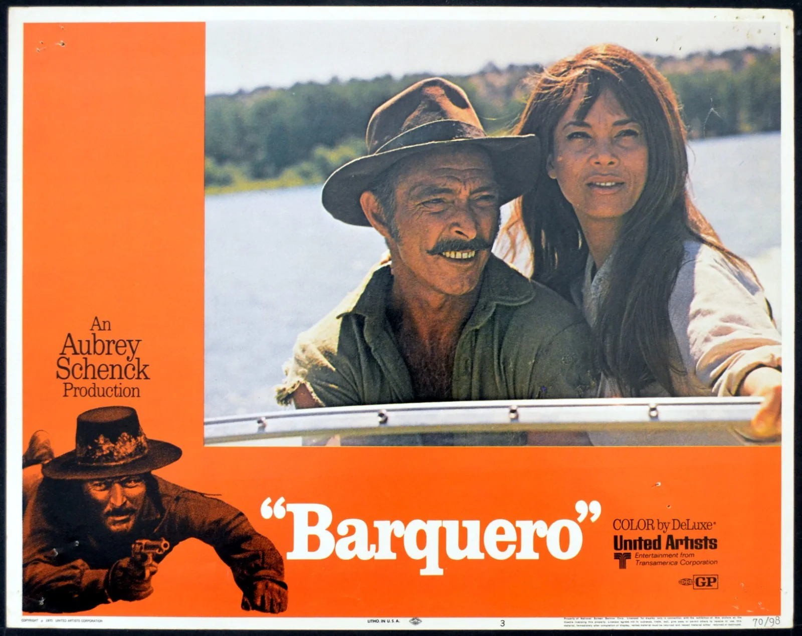BARQUERO 1970 Lee Van Cleef, Warren Oates, Mariette Hartley 7 LOBBY CARDS, image 3