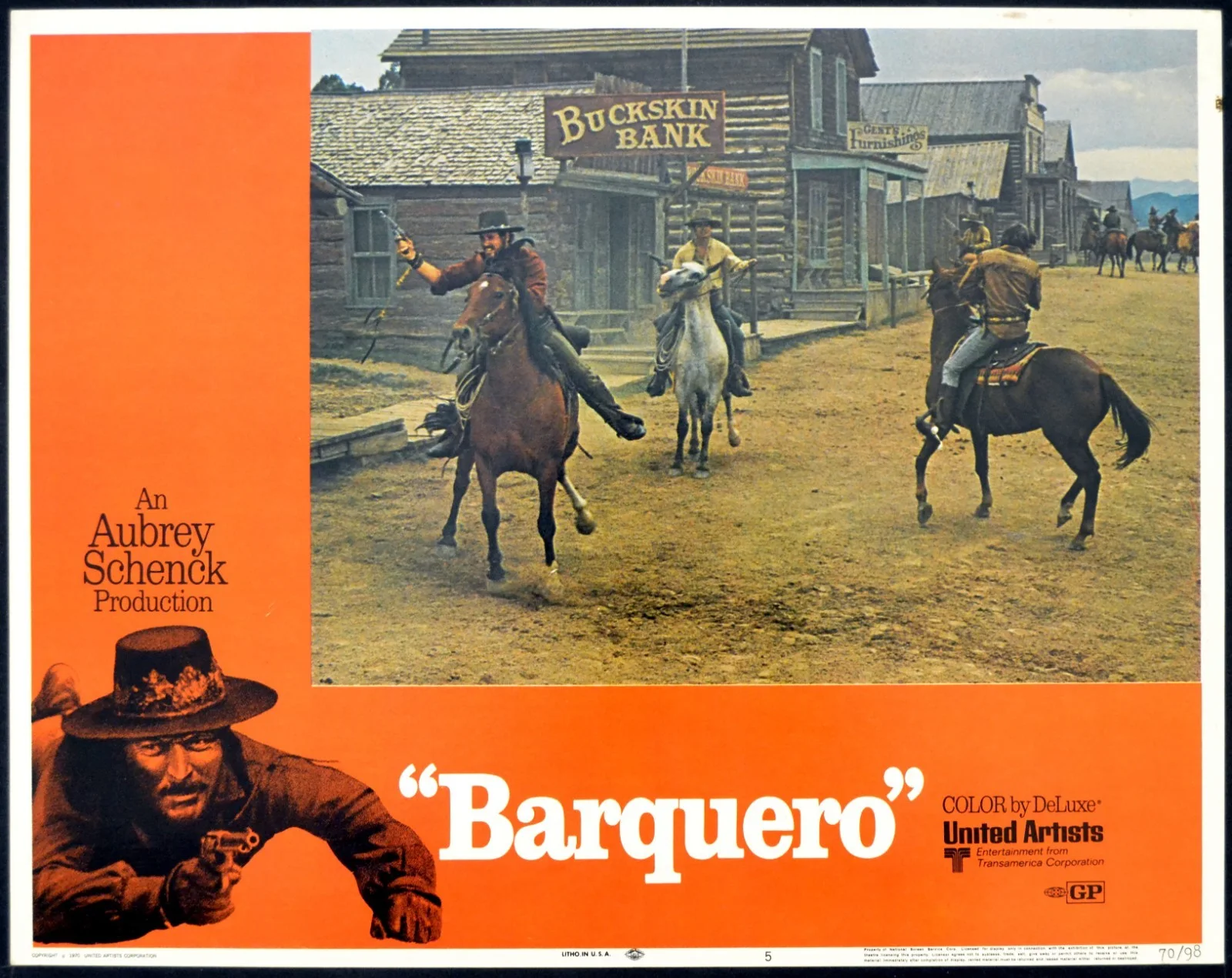 BARQUERO 1970 Lee Van Cleef, Warren Oates, Mariette Hartley 7 LOBBY CARDS, image 5